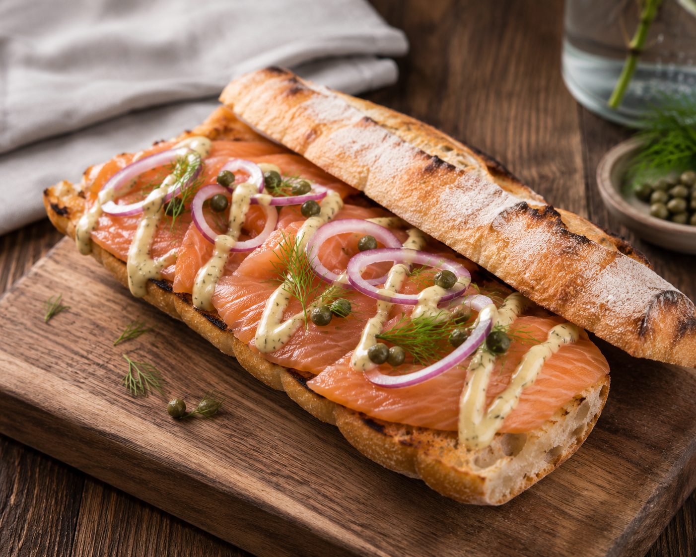Luxe Baguette met Zalm