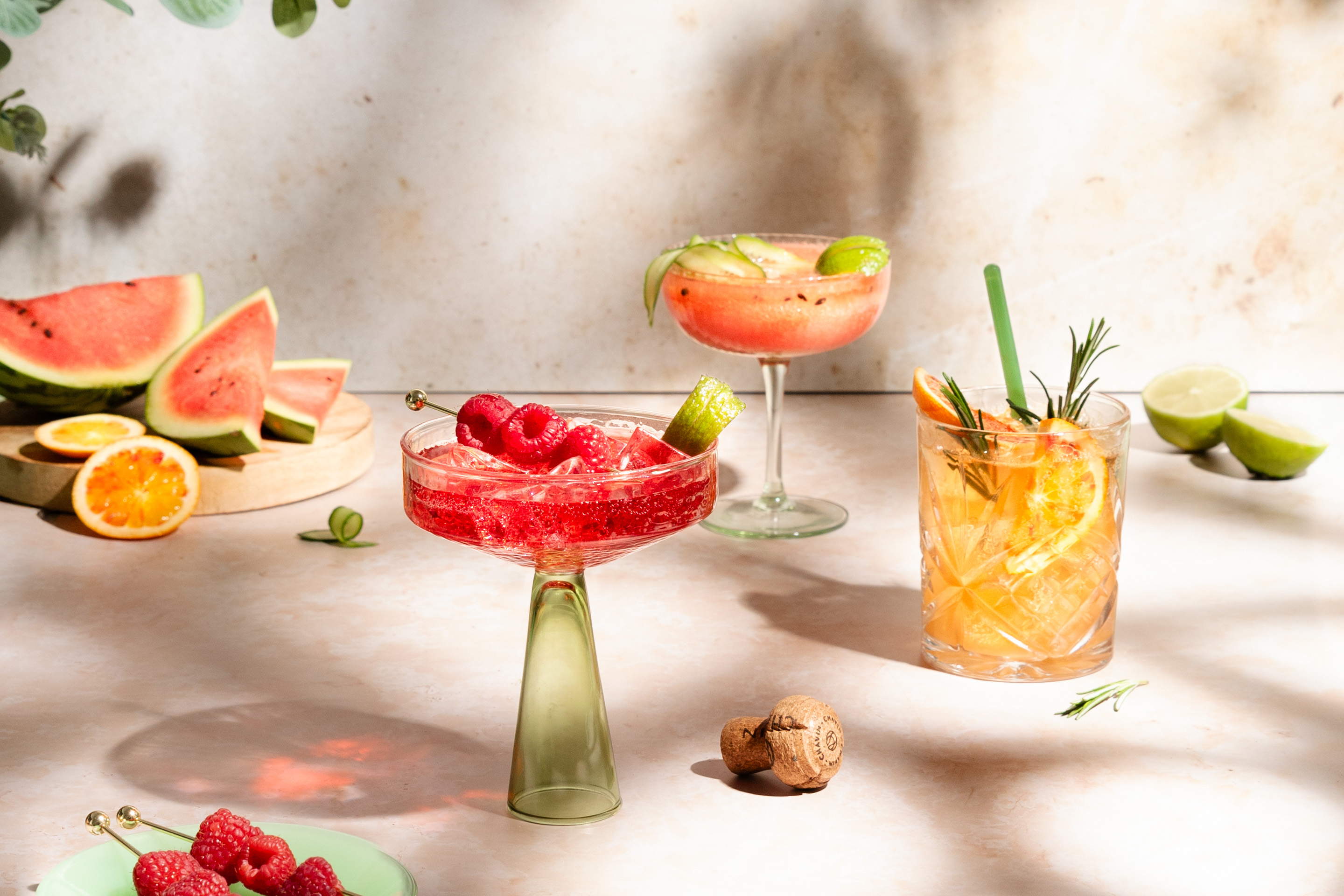 Zomerse mocktails met Pierre Zero sparkling rose   