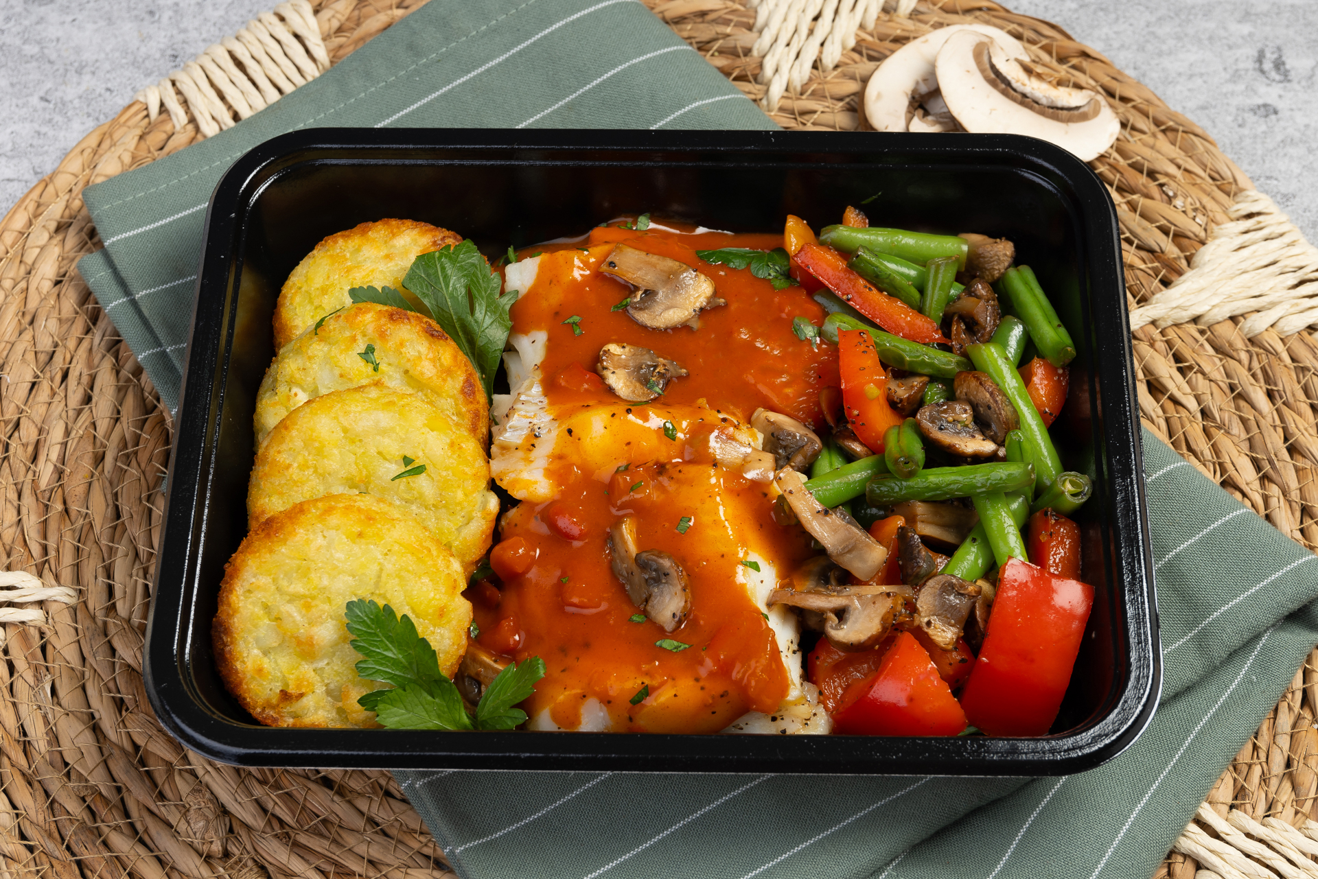 Kabeljauw Stroganoff met Rösti