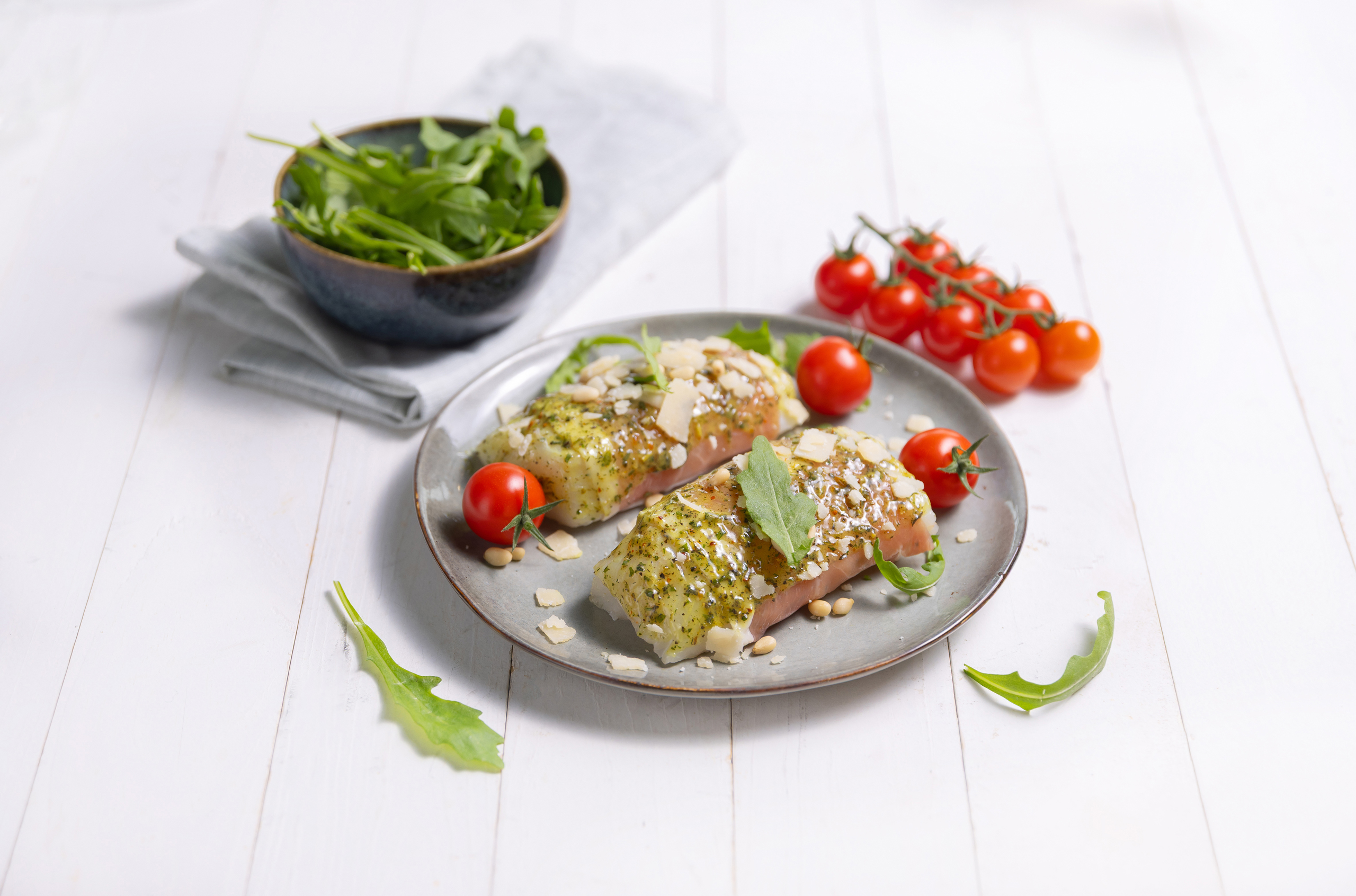 Mediterraan kabeljauw rolletje