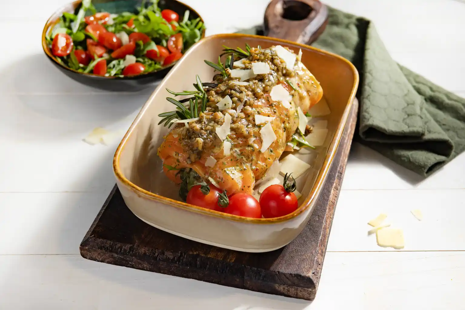 Zalmcarpaccio rollade 