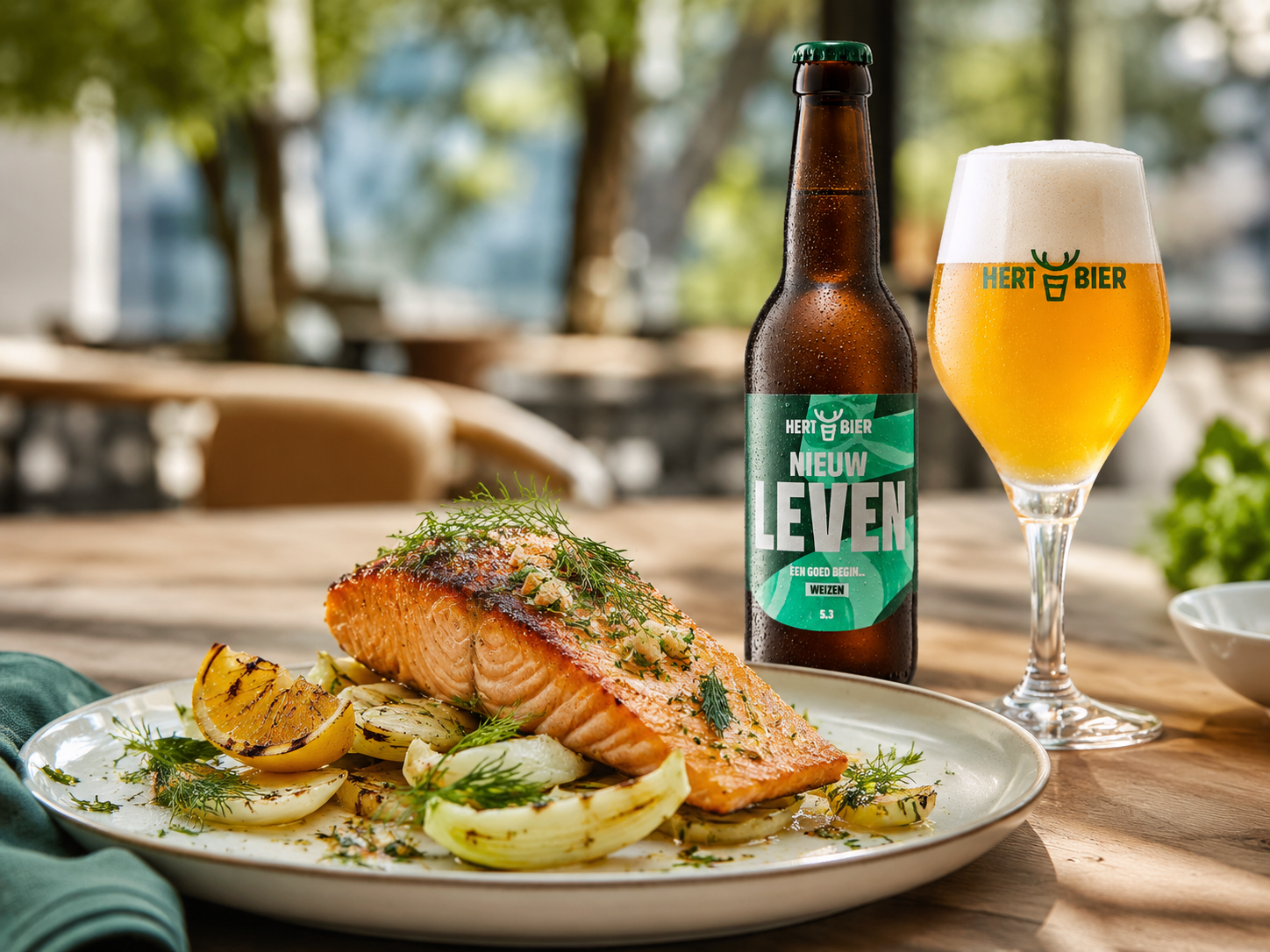 Zalm met venkel en citroen