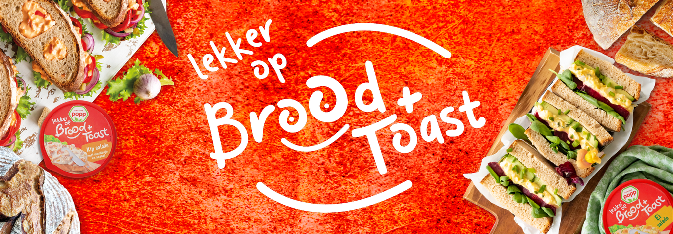 popp salades brood toast