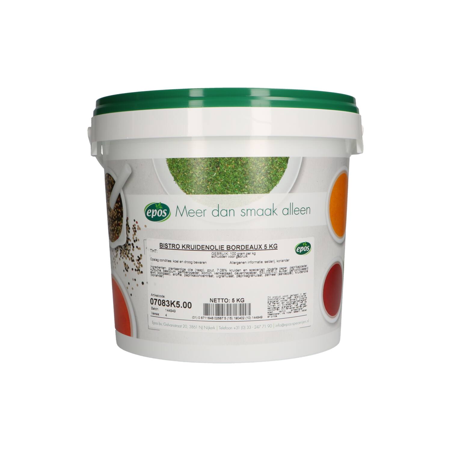Epos bistro kruidenolie bordeauxrood 5kg