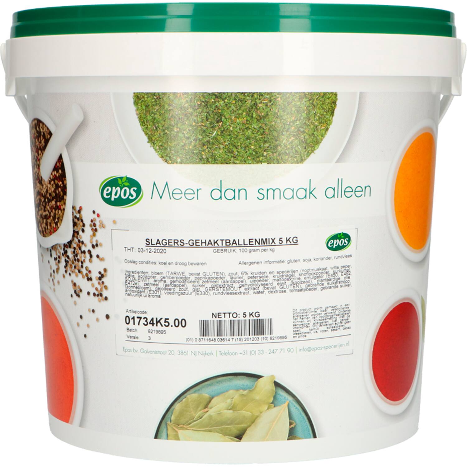 Epos slagersgehaktballenmix 5kg