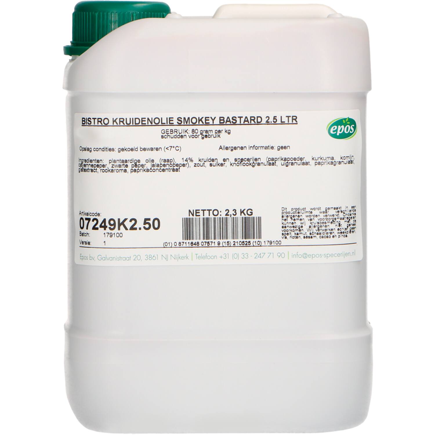 Epos bistro kruidenolie smokey bastard 2,5l
