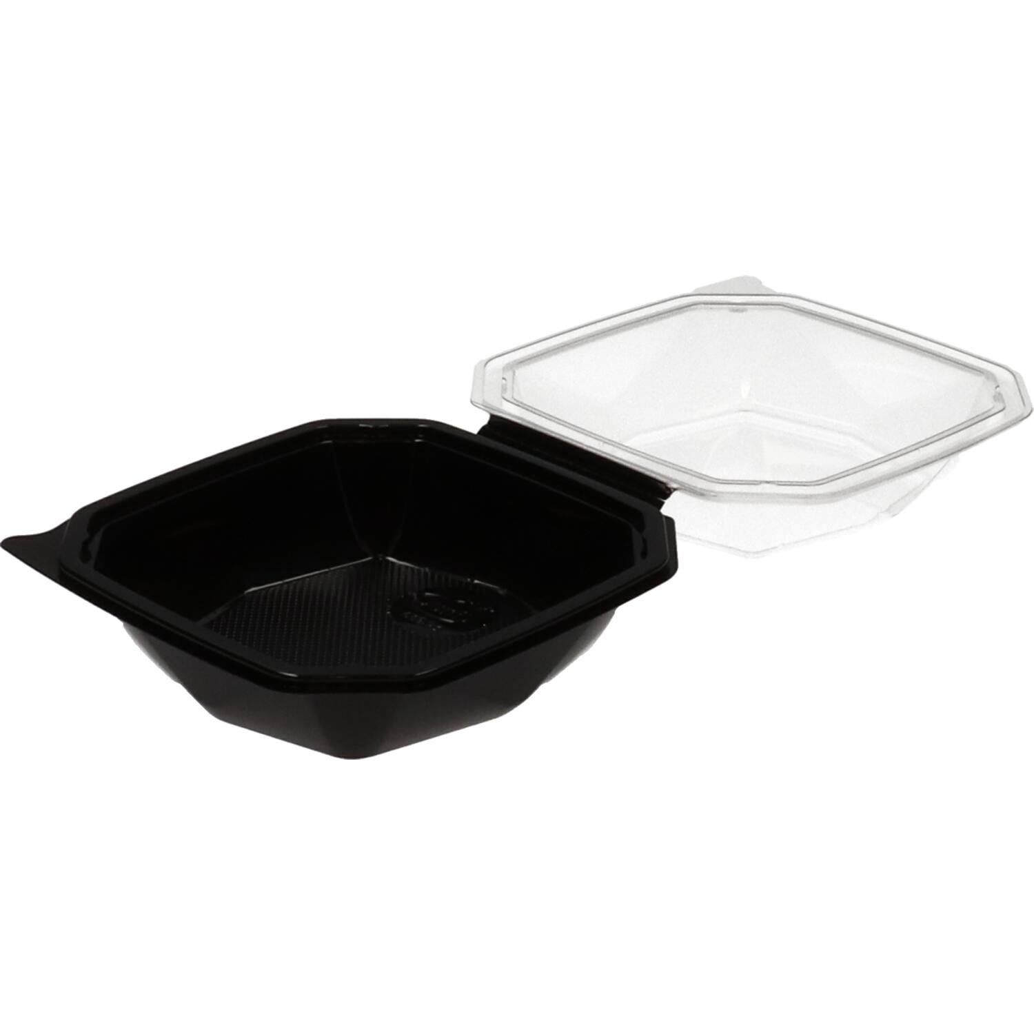 Octaview APET 150x150x70mm 400cc zwart + deksel transp