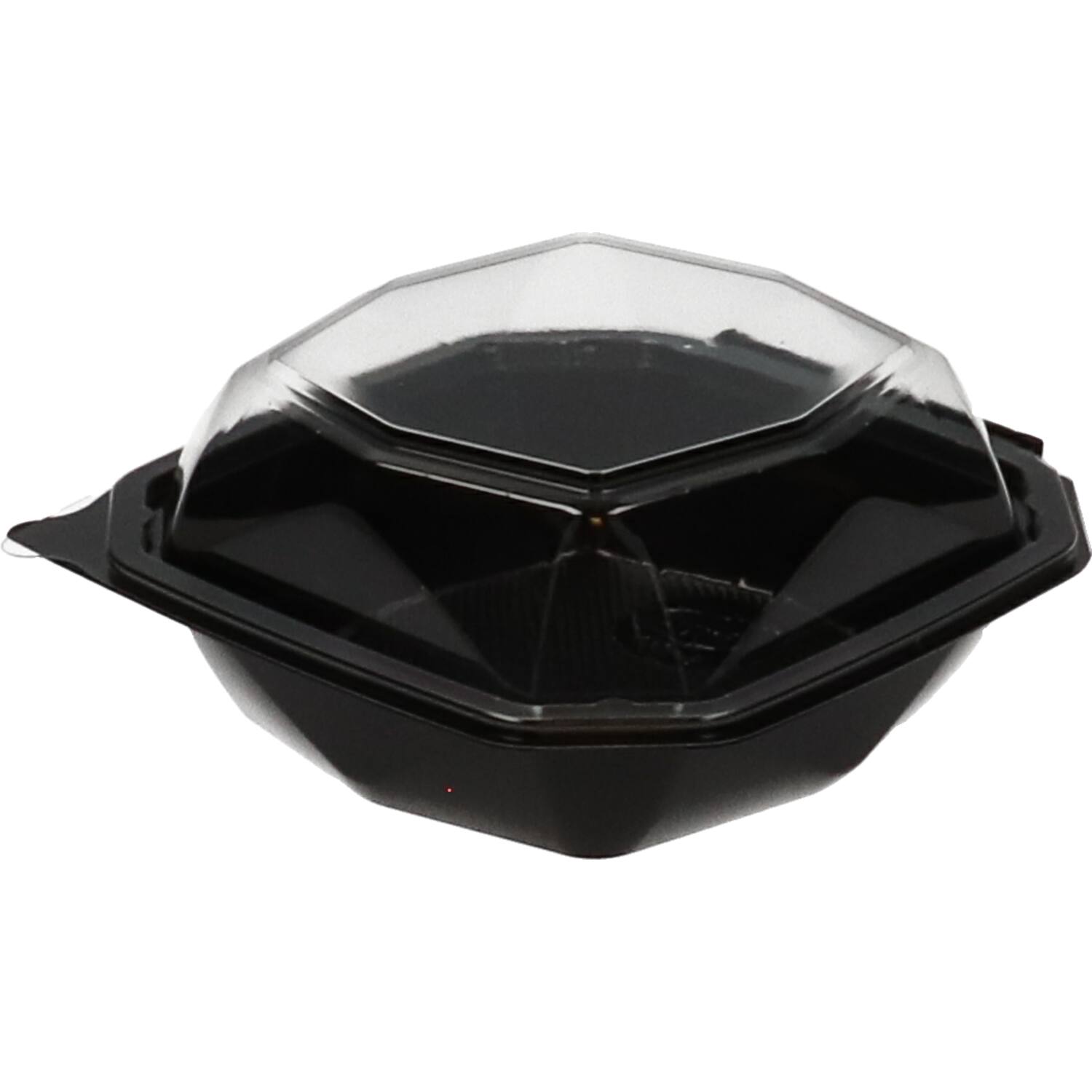 Octaview APET 150x150x70mm 400cc zwart + deksel transp