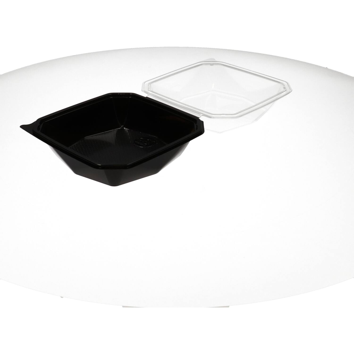 Octaview APET 185x185x90mm 800cc zwart + deksel transp