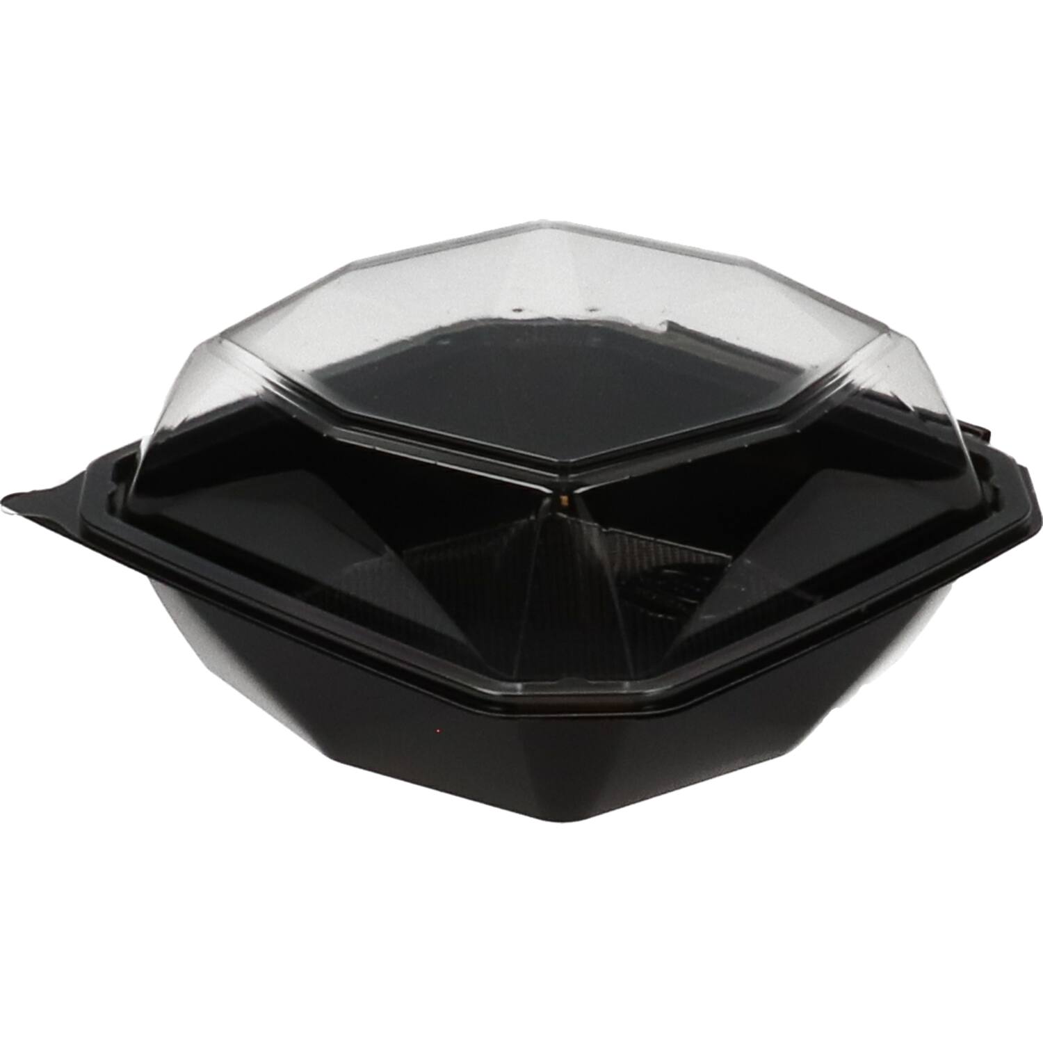 Octaview APET 185x185x90mm 800cc zwart + deksel transp
