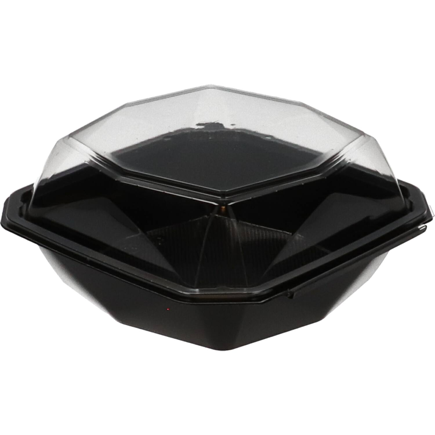 Octaview APET 185x185x90mm 800cc zwart + deksel transp