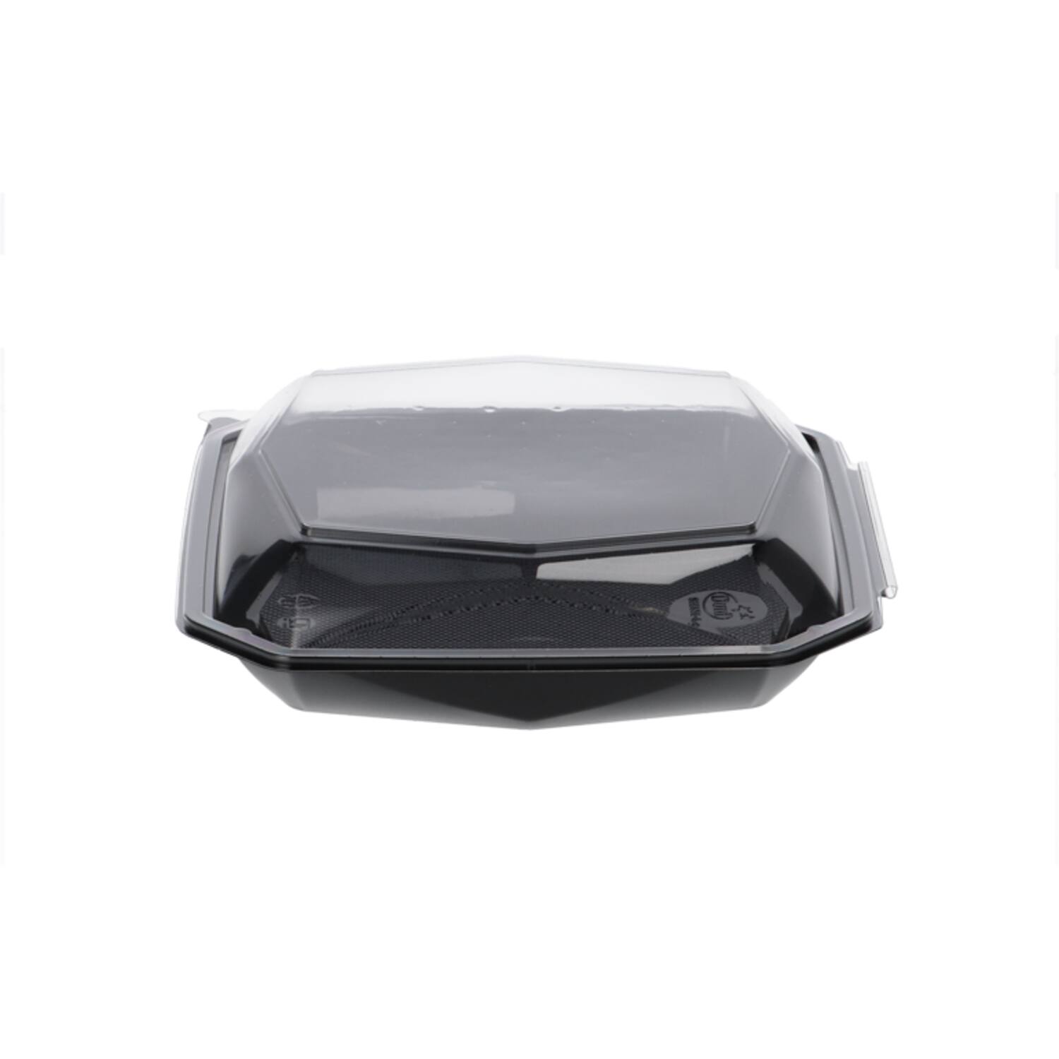 Octaview APET 225x225x65mm 925cc zwart + deksel transp