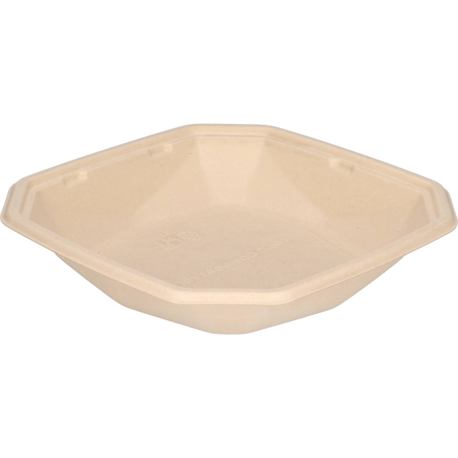 Octaview Bagasse ecoecho 224 x224 x 42 mm naturel - 1000 cc