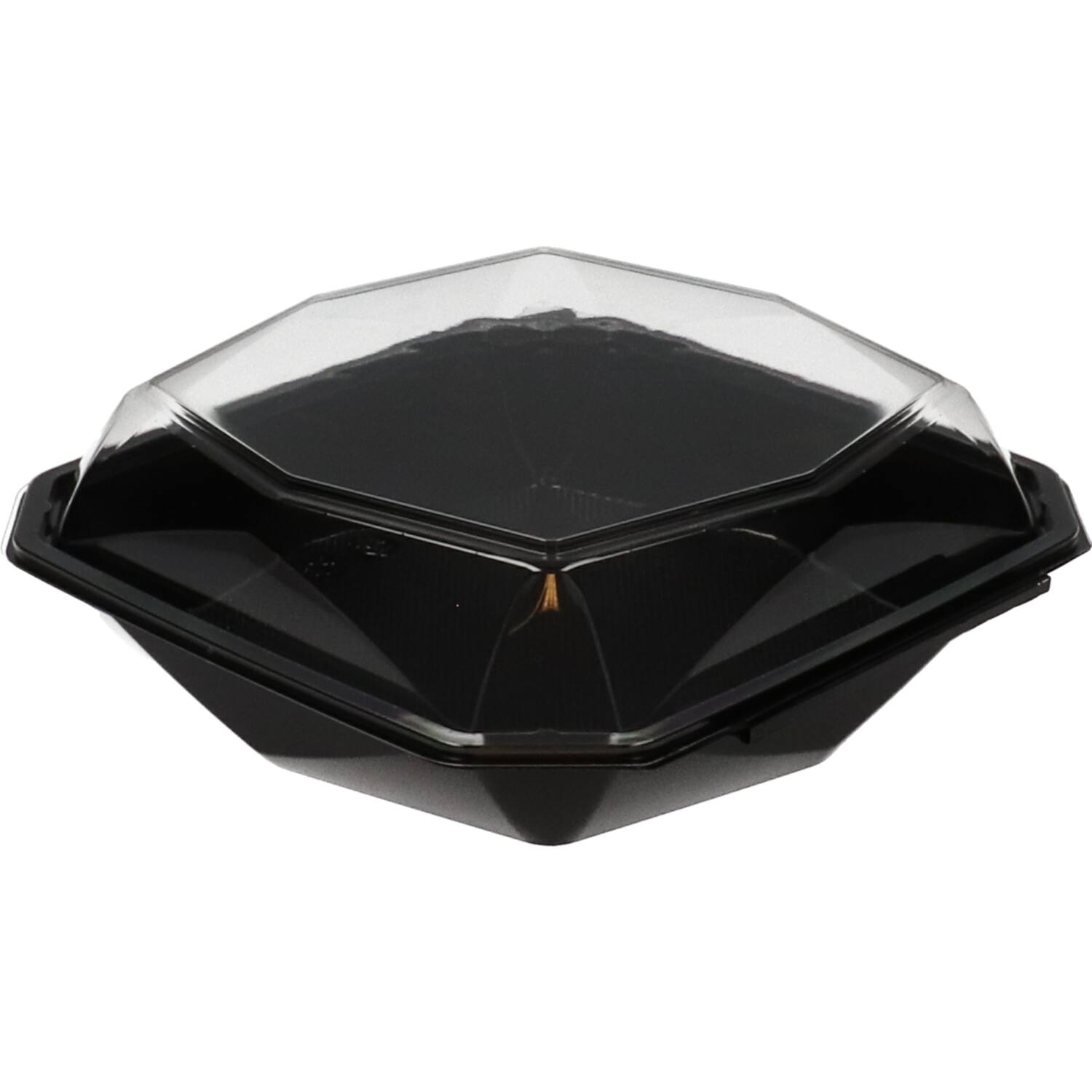 Octaview APET 225x225x80mm 1150cc zwart + deksel transp