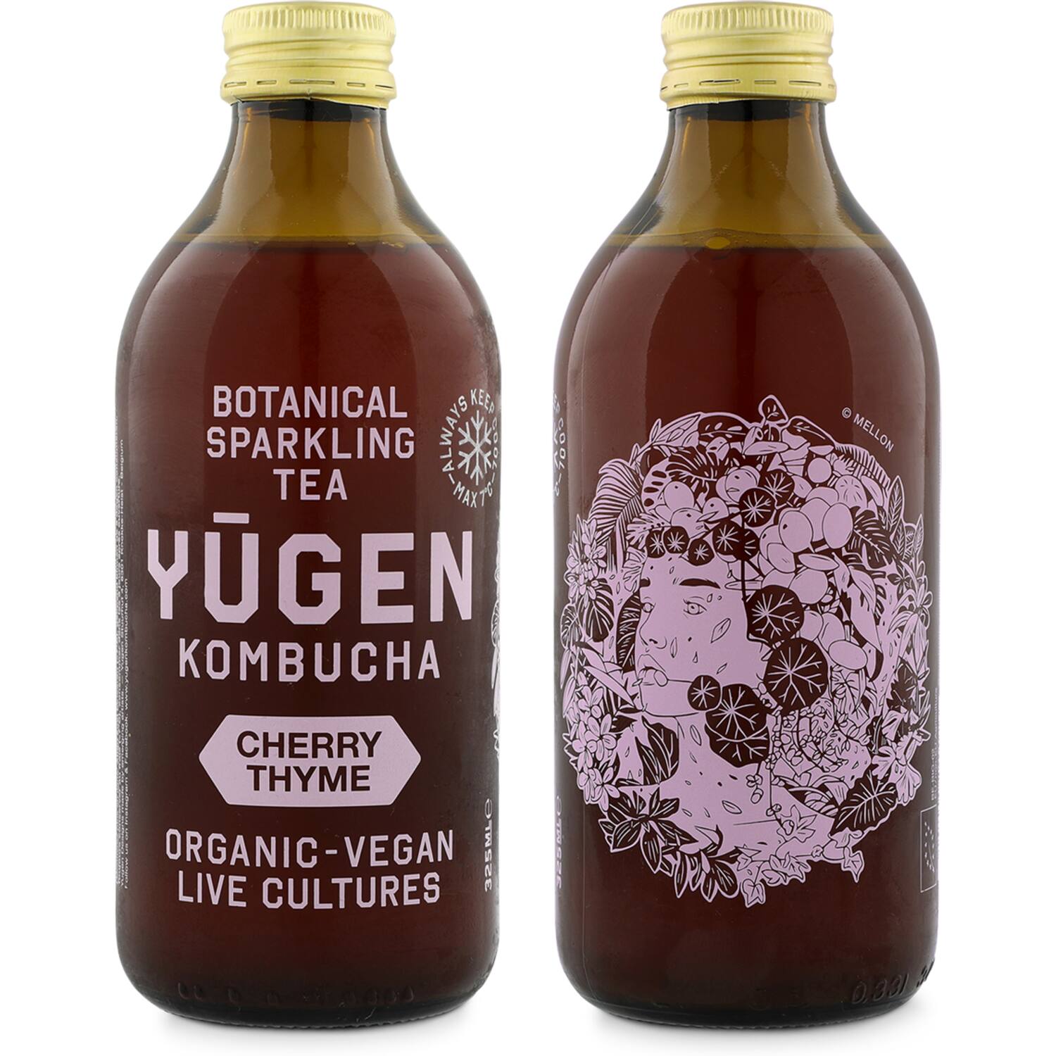 Yugen kombucha kersen-tijm 24x325ml