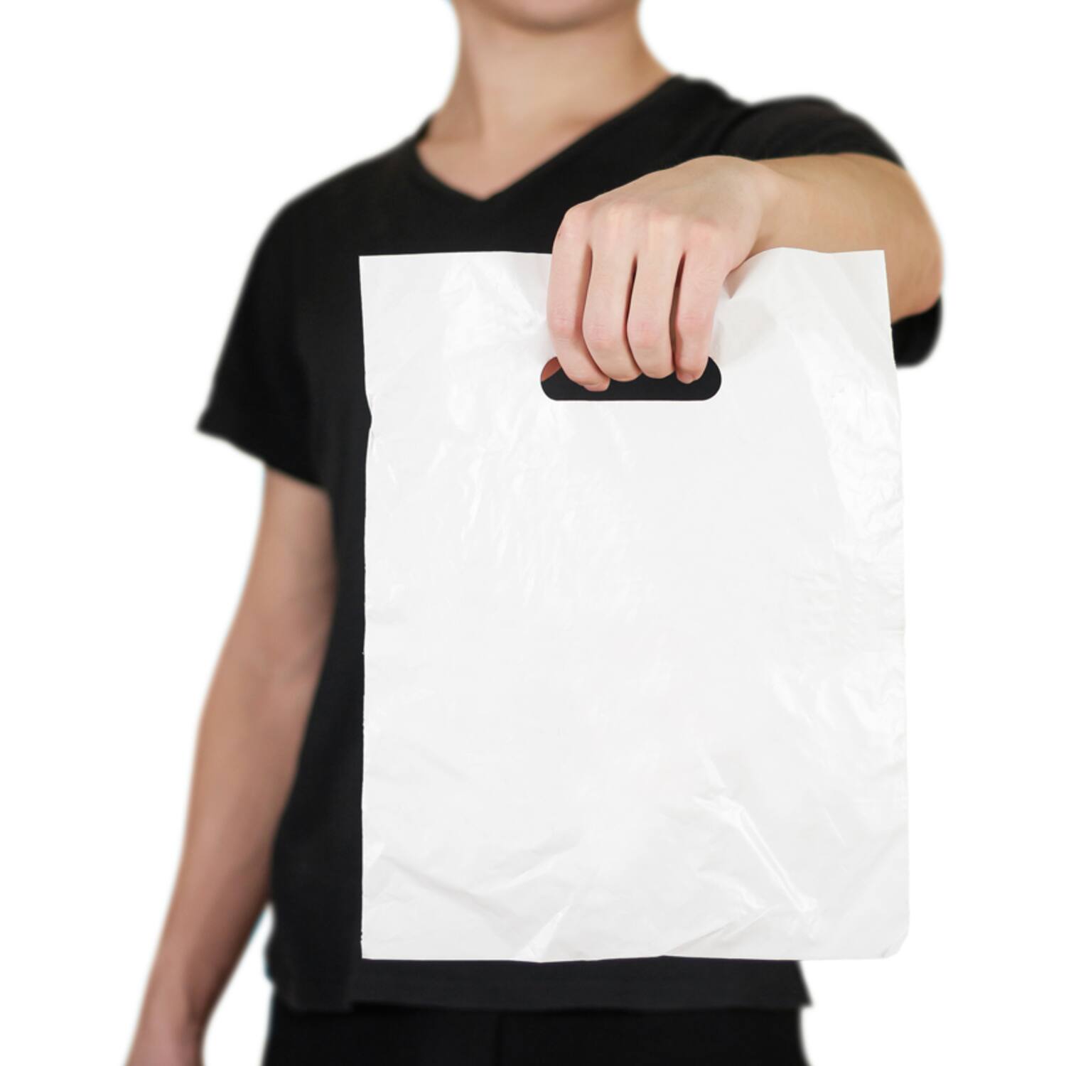 DKT-draagtassen LDPE onbedrukt wit 500st