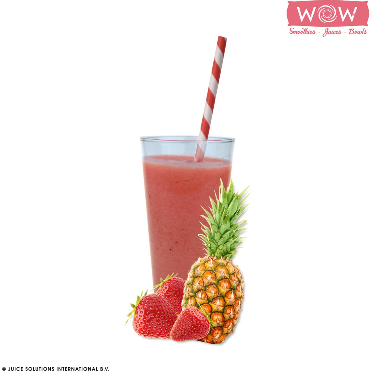 WOW fruitsmoothie ananas-aardbei 33x150g