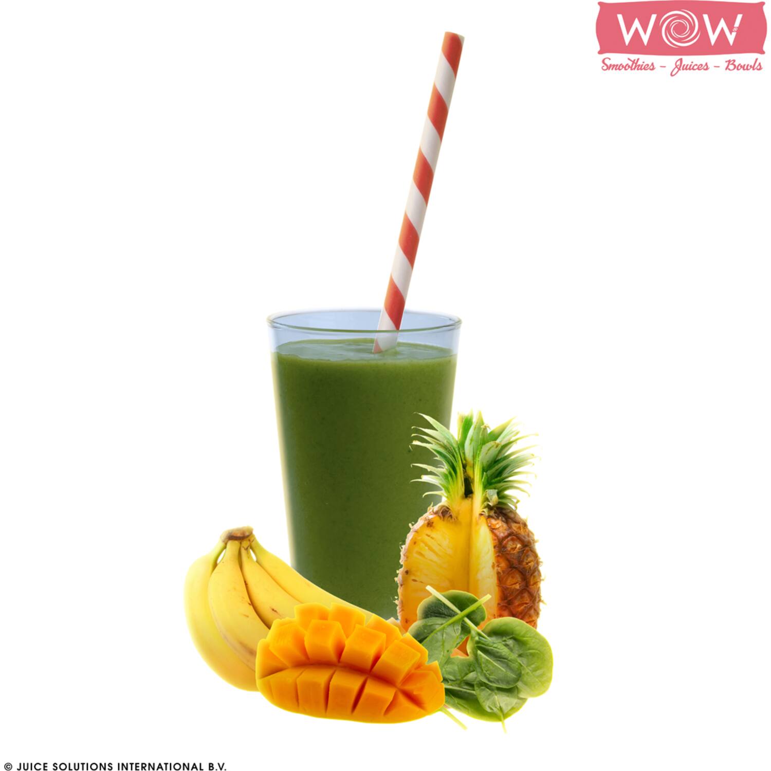 WOW groentesmoothie spinazie-mango-ananas-banaan 33x150g