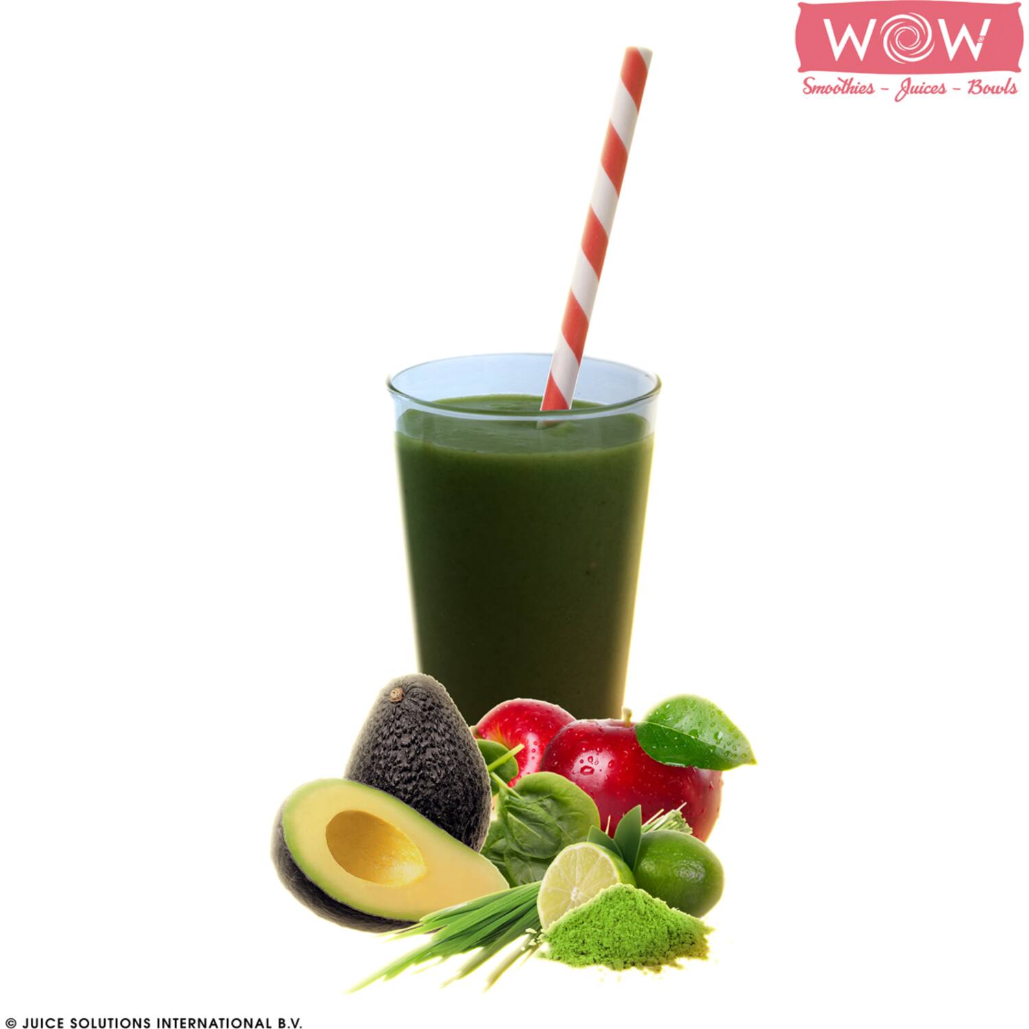 WOW groentesmoothie spinazie-avocado-appel-tarwegras 33x150g