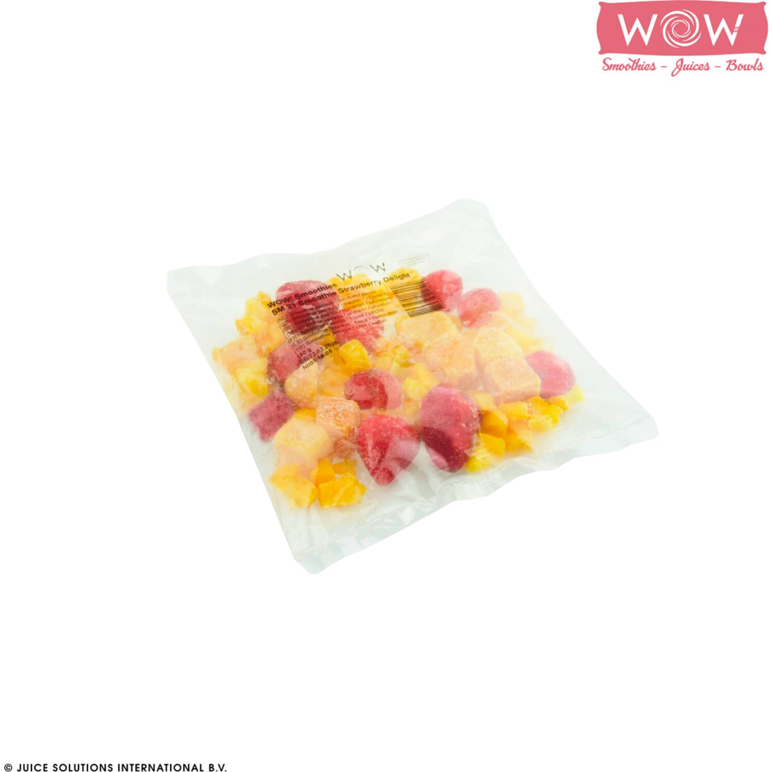 WOW fruitsmoothie aardbei-perzik-papaja 33x150g