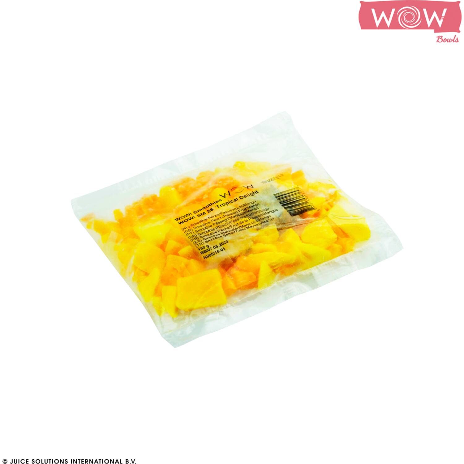WOW fruitsmoothie perzik-passievrucht-mango 33x150g