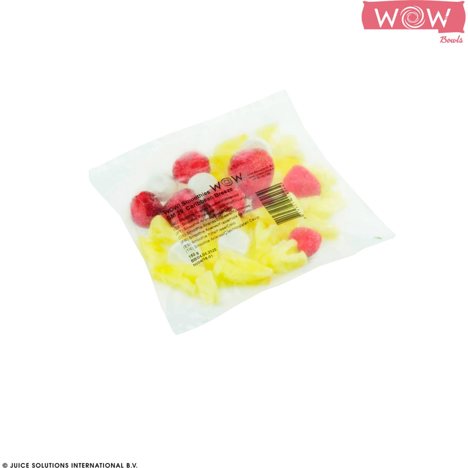 WOW fruitsmoothie ananas-aardbei-kokos 33x150g