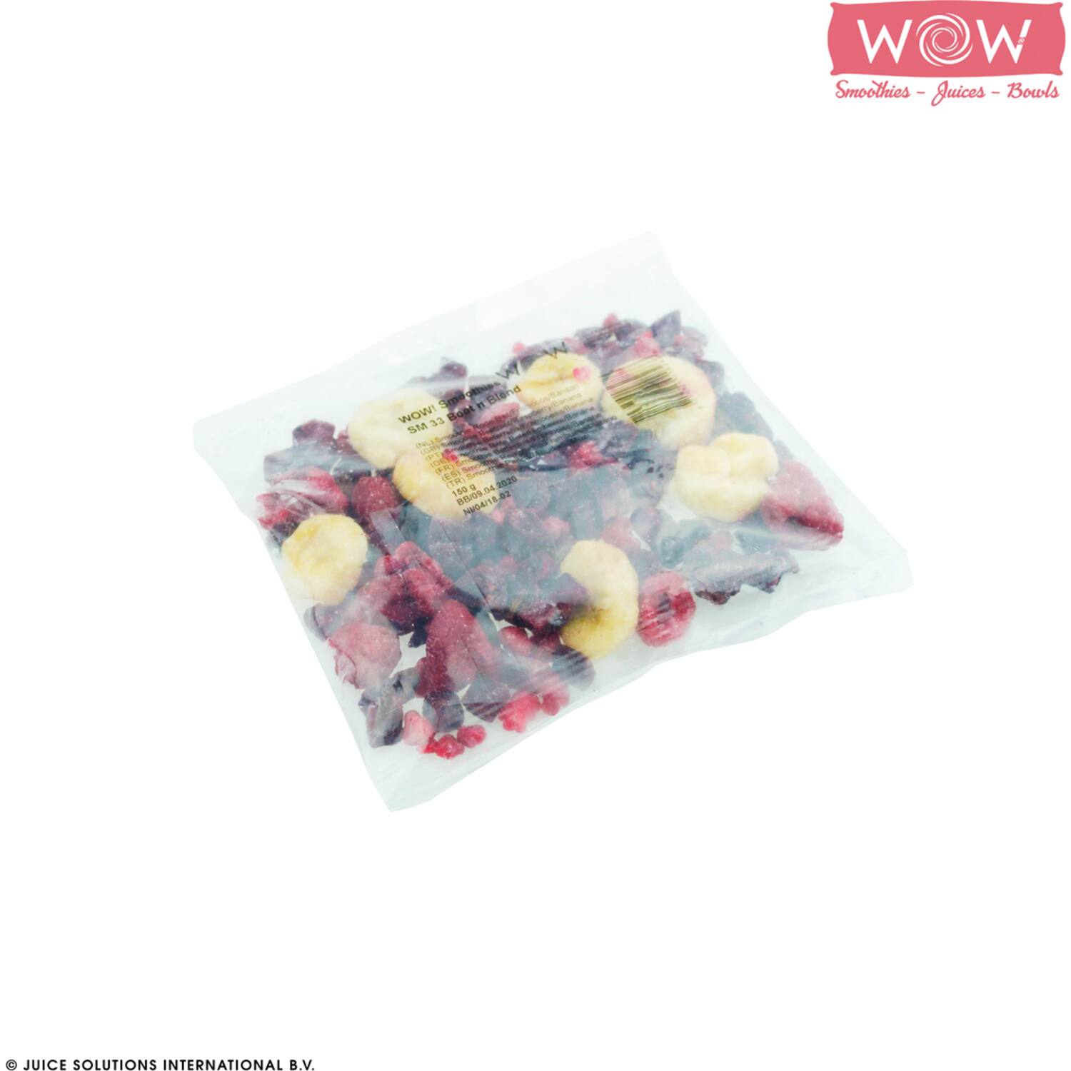 WOW groentesmoothie biet-framboos-banaan 33x150g