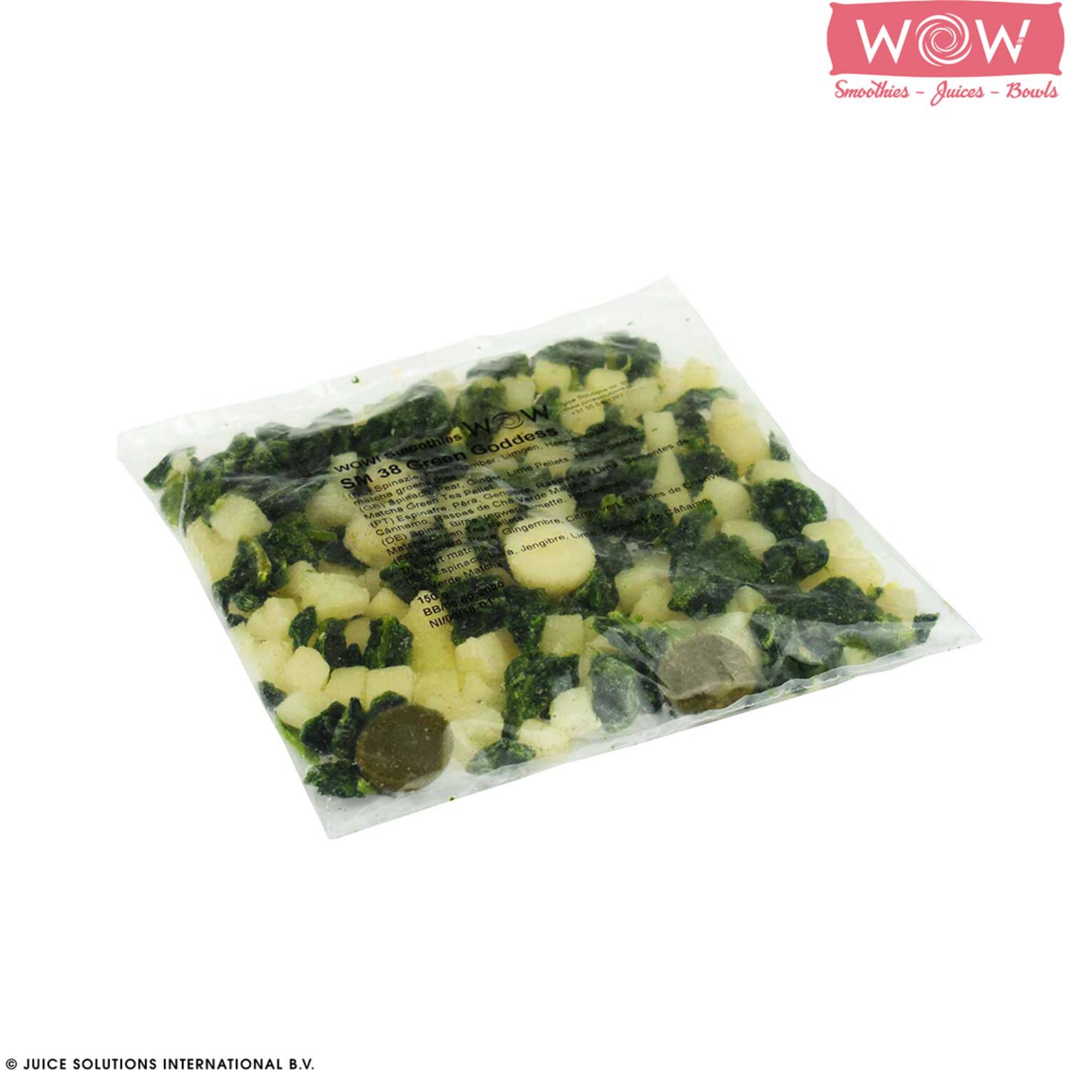 WOW groentesmoothie spinazie-peer-gember-matcha 33x150g