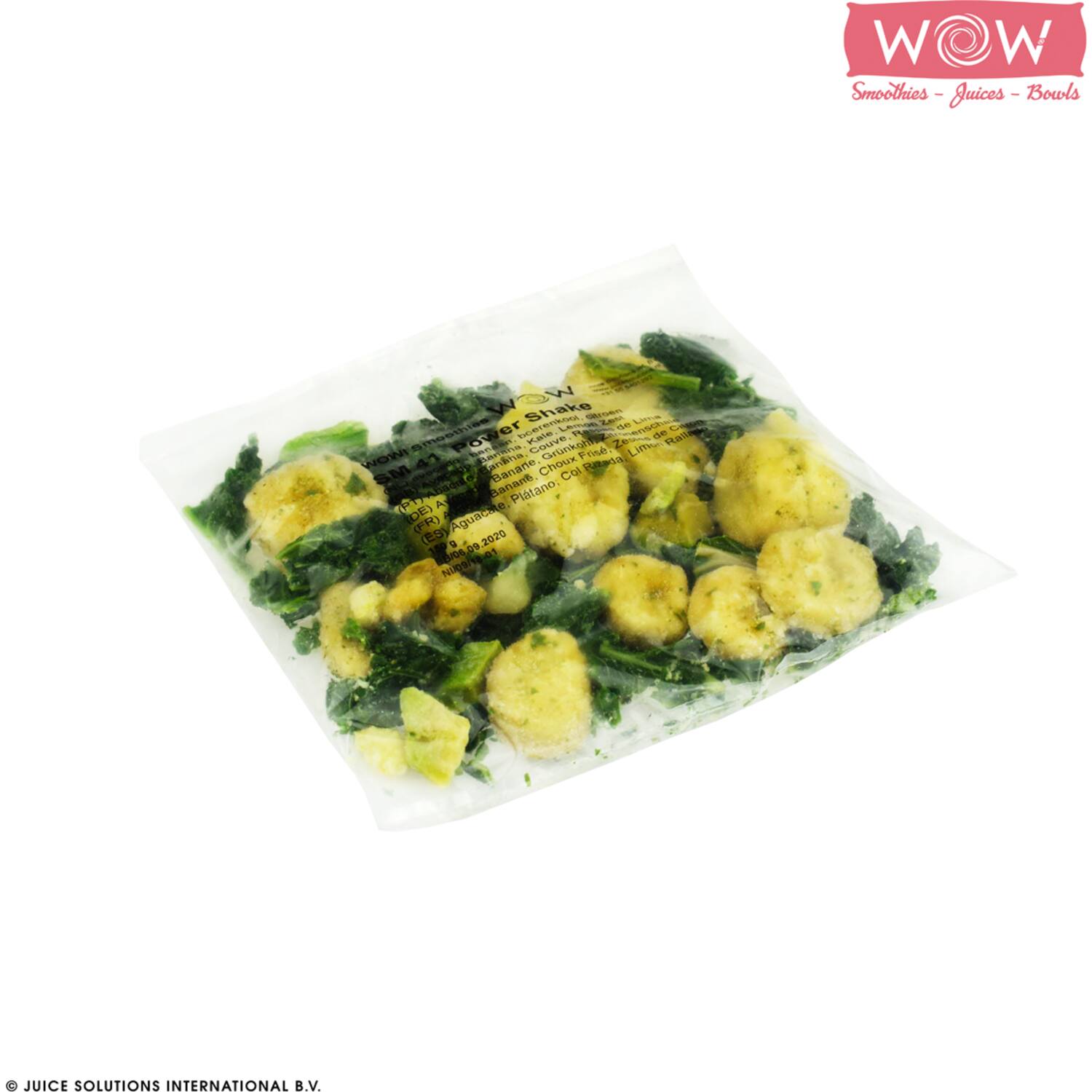 WOW groentesmoothie avocado-kokos-banaan-cacao 33x150g