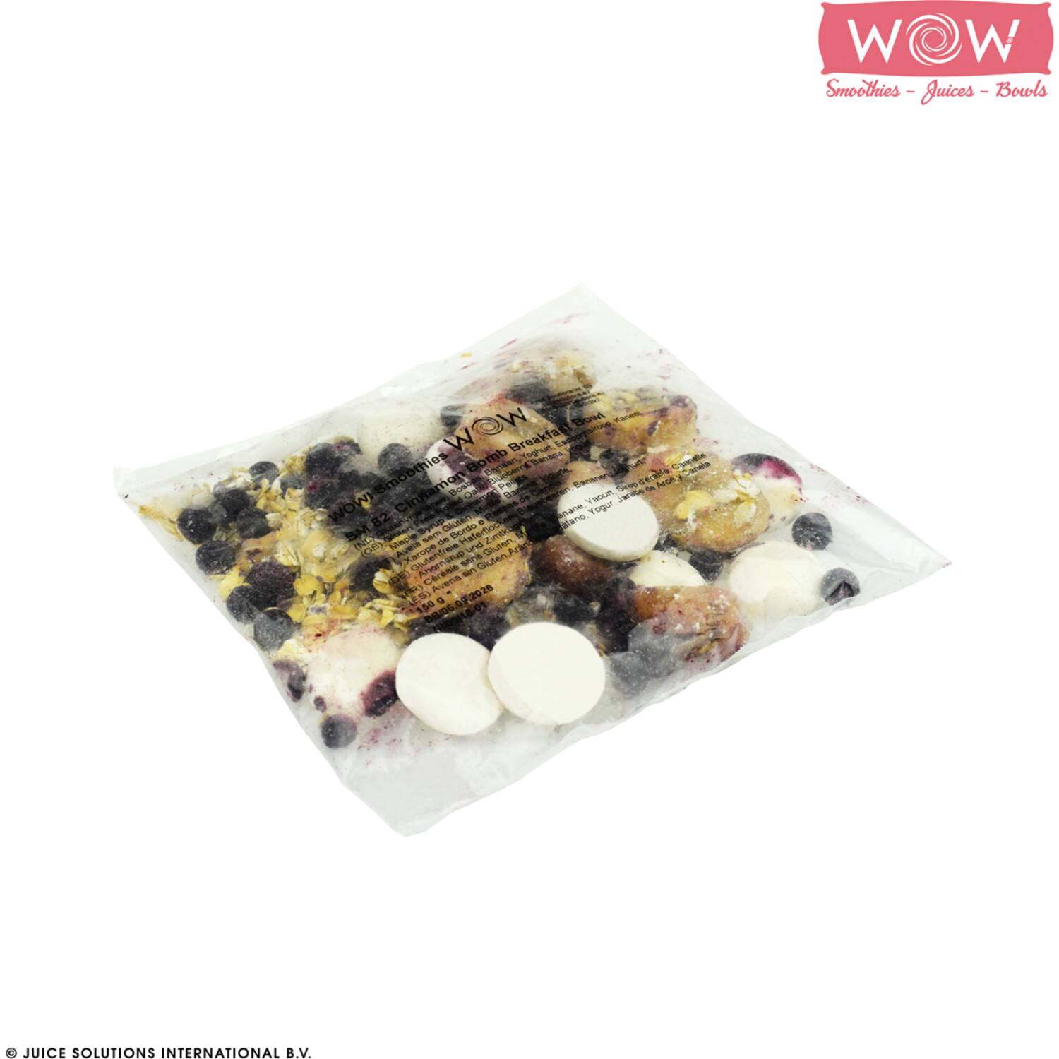 WOW smoothiebowl haver-bosbes-banaan-yoghurt-kaneel 33x150g