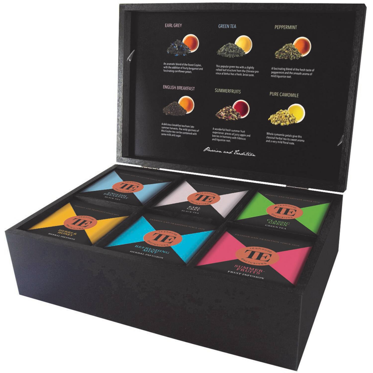 Teahouse Exclusives houten theedoos voor theezakjes