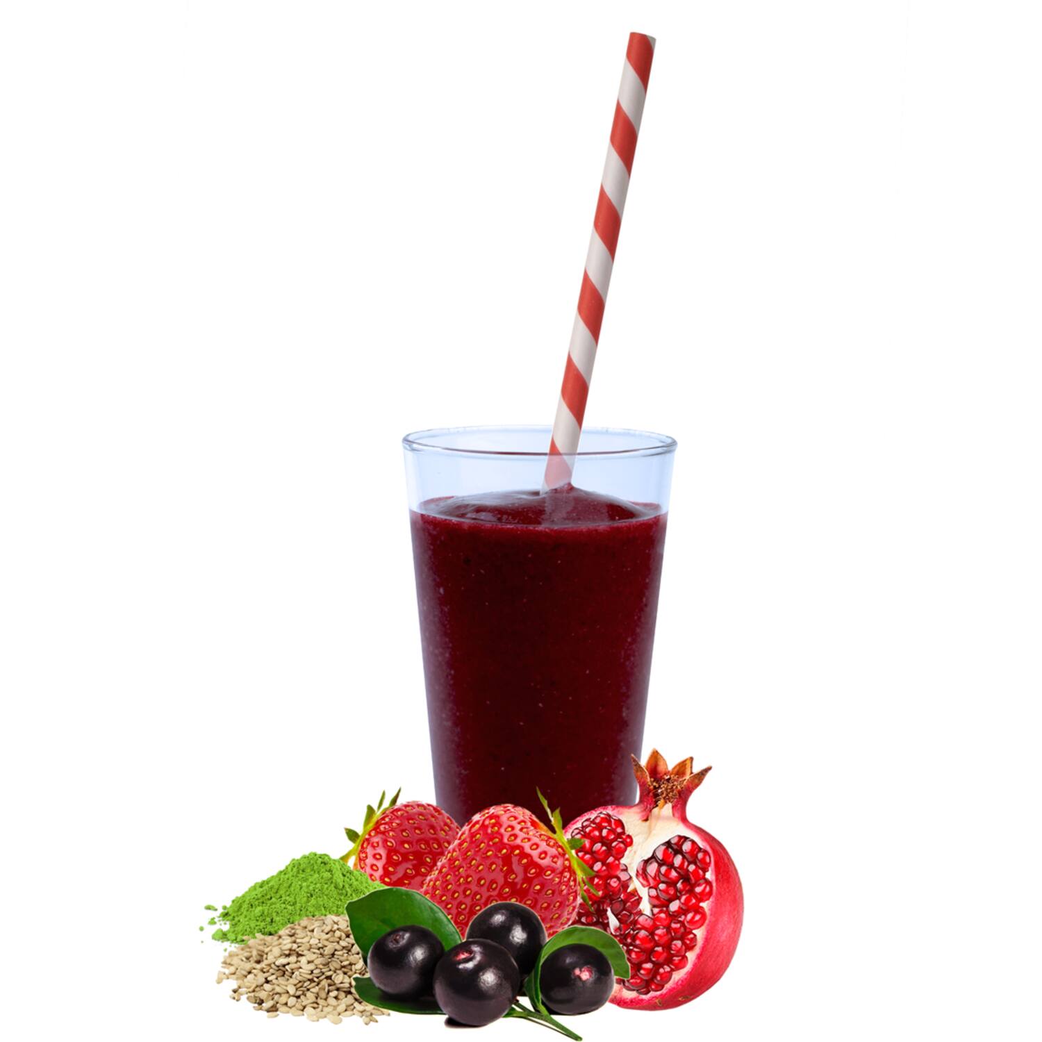 WOW eiwitsmoothie aardbei-bosbes-hennepzaad-granaat 35x140g