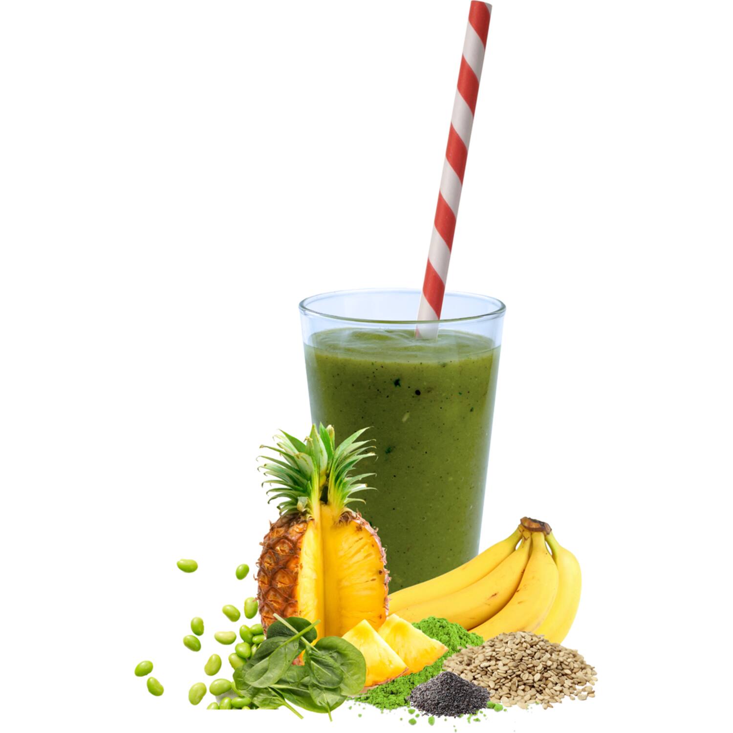 WOW eiwitsmoothie spinazie-ananas-banaan-chiazaad 35x140g