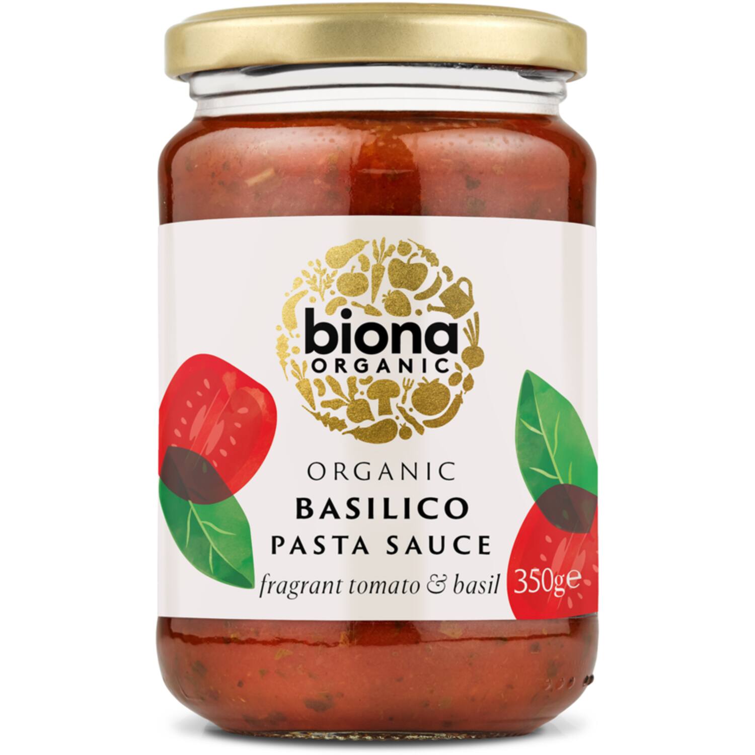 Biona basilico tomato & basil sauce vegan 6x350g