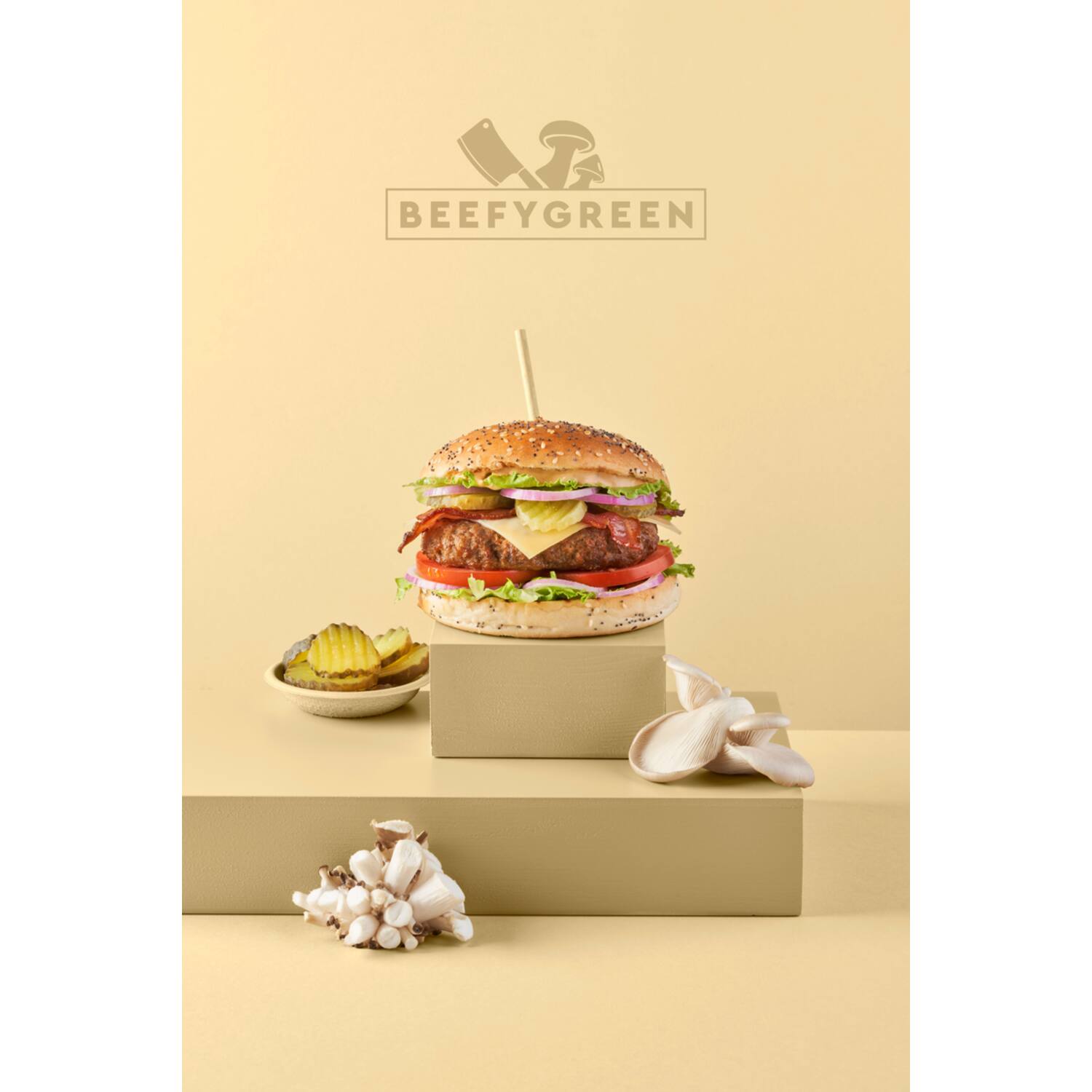 Beefygreen rundvlees-oesterzwamburgers 20x125g