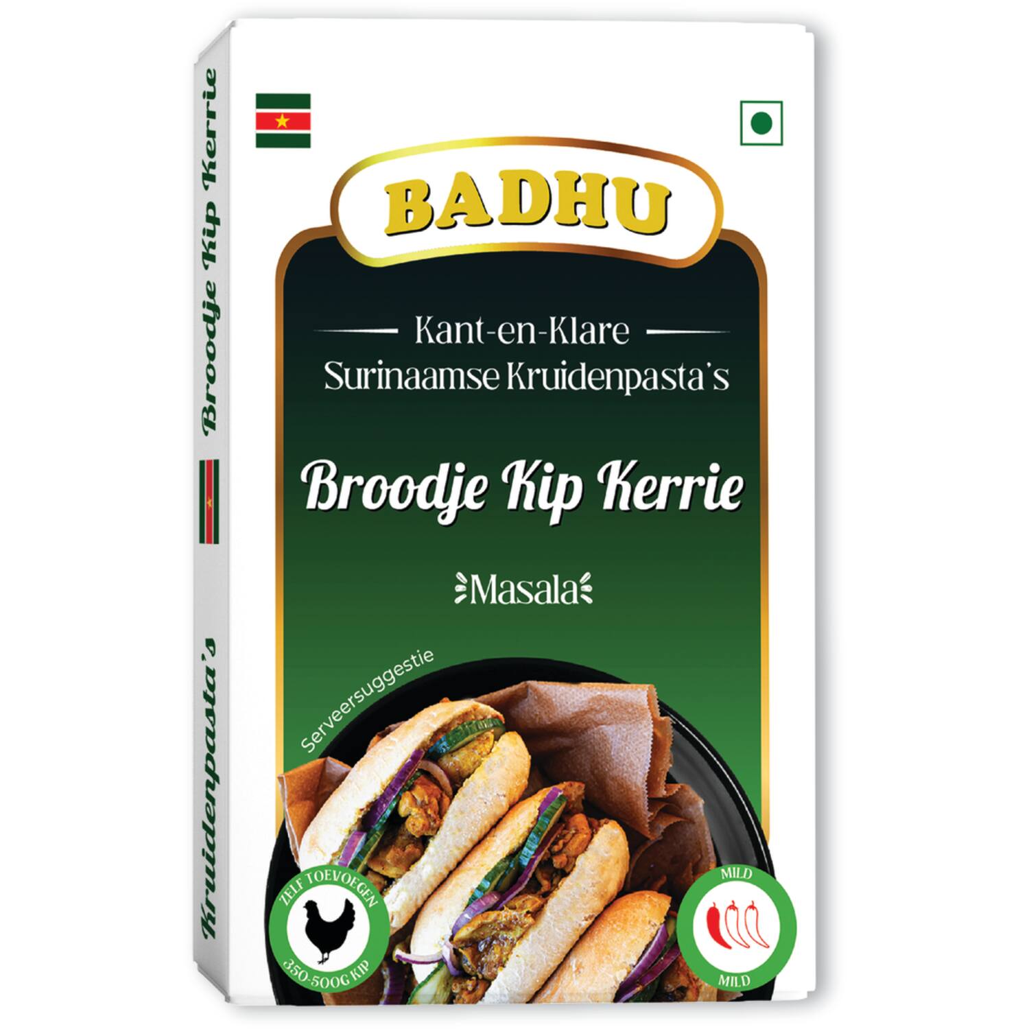 Badhu kruidenpasta broodje kip kerrie masala 12x100g