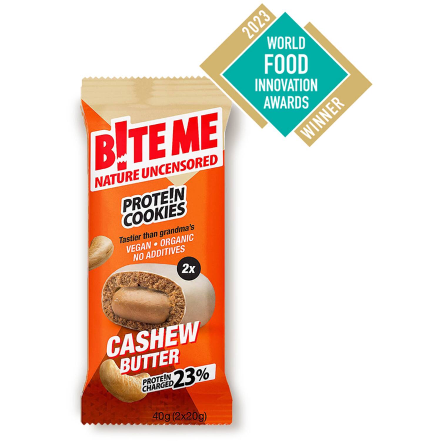 Bite me Protein cookie Cashew Butter 20x40g