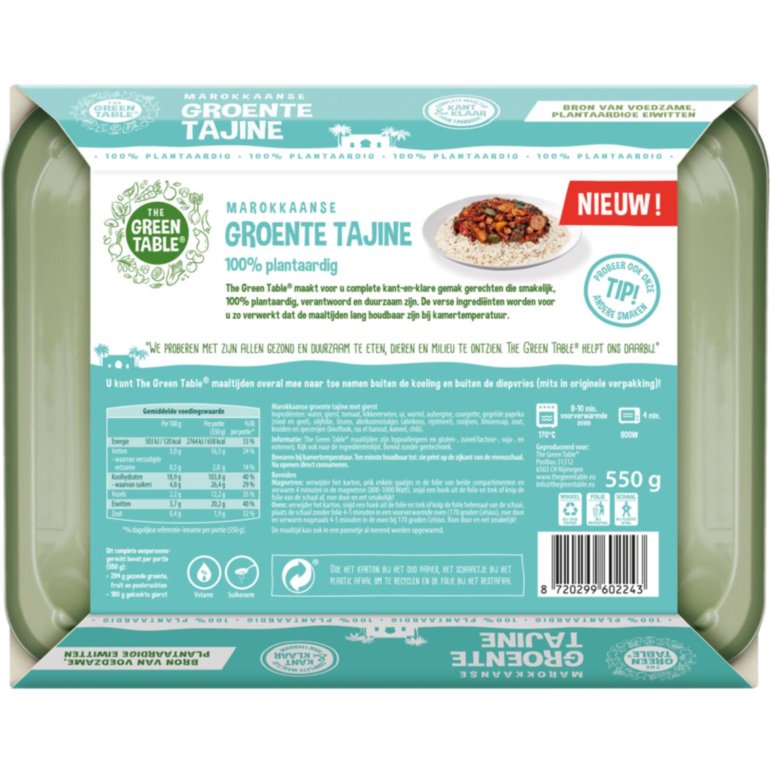 The Green Table Marokkaanse groentetajine 6x550g