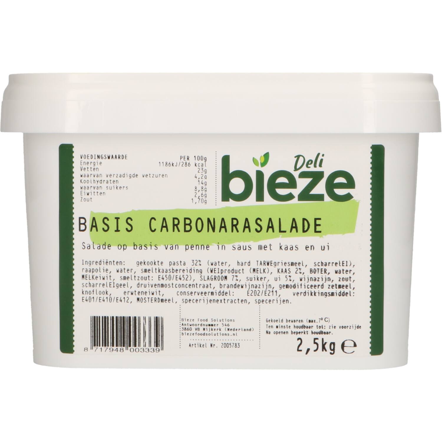 Bieze Deli carbonarasalade basis 2,5kg