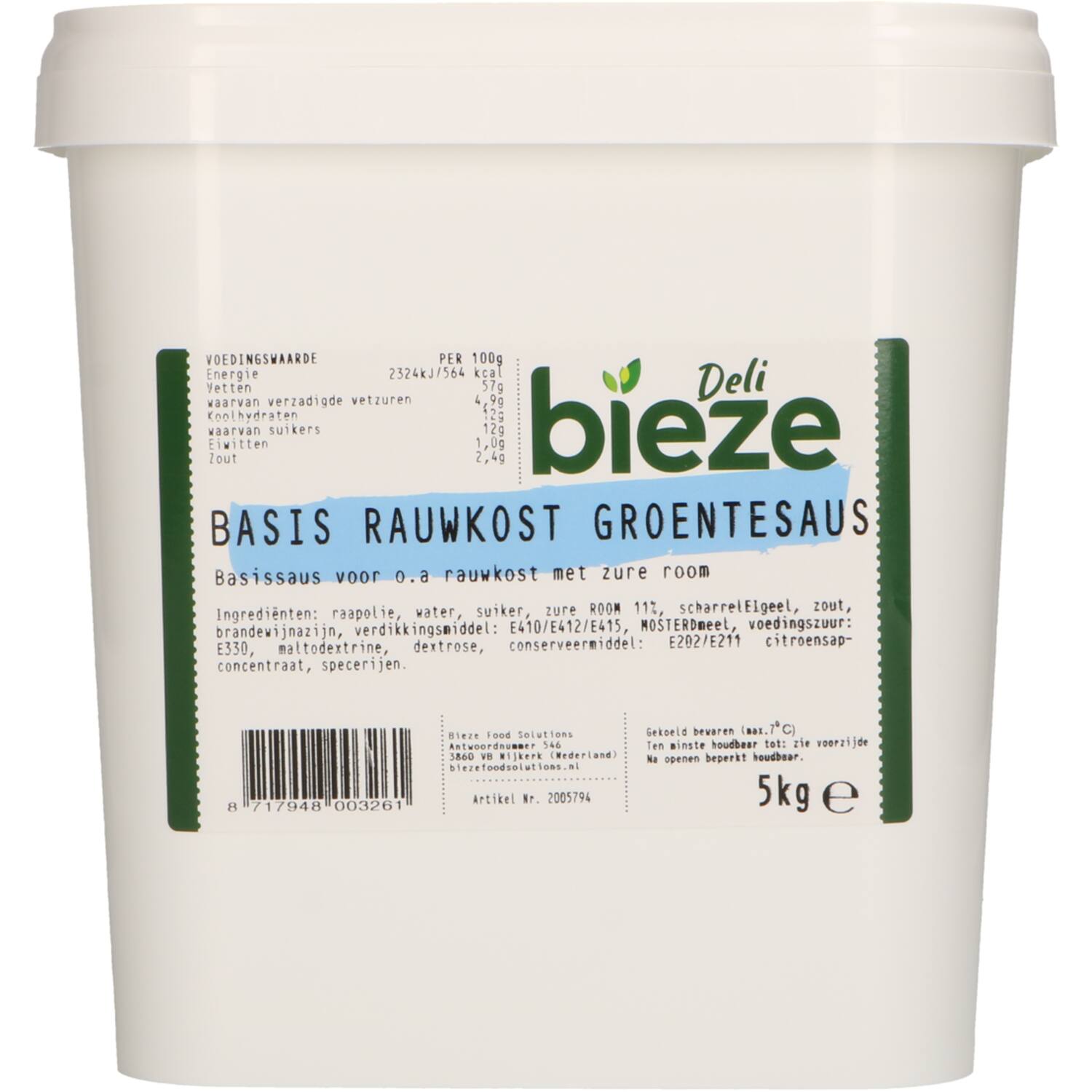 Bieze Deli rauwkost groentesaus 5kg