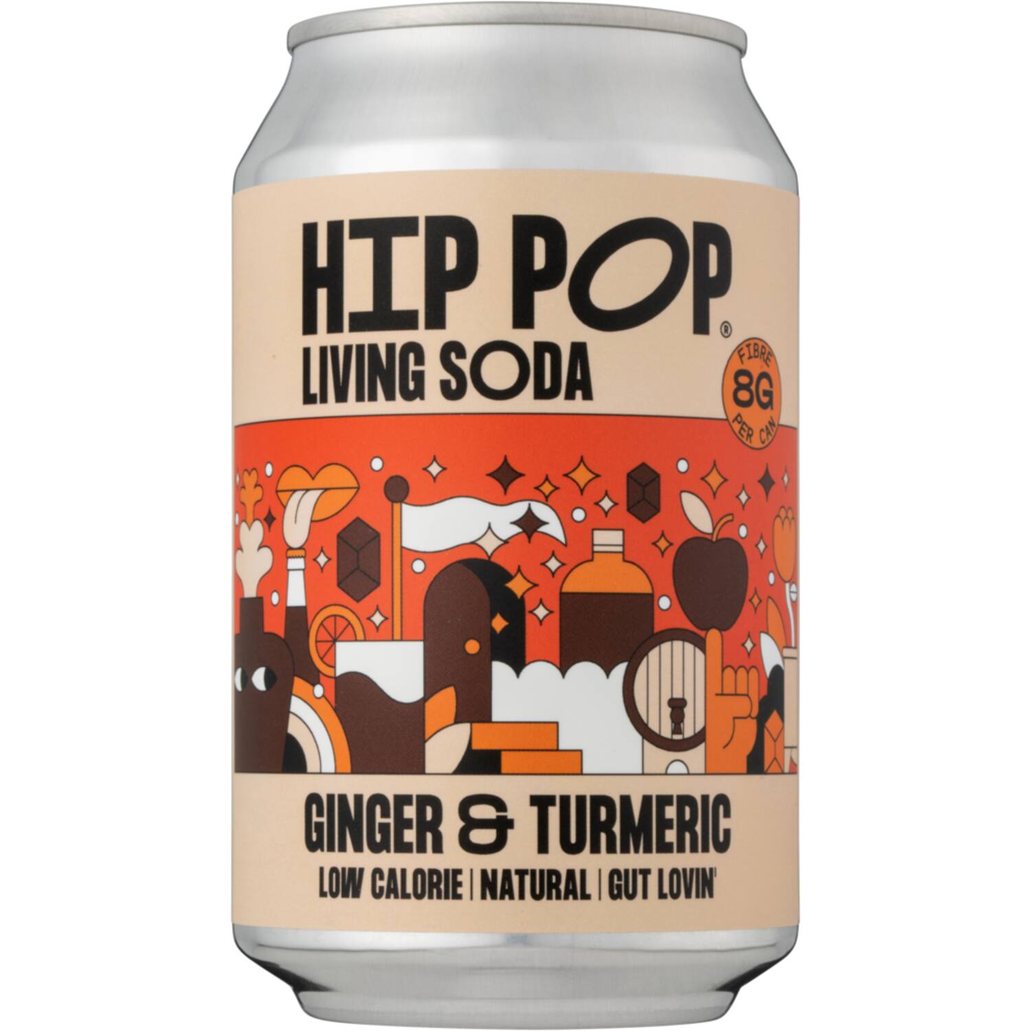 Hip Pop ginger turmeric soda 12x330ml