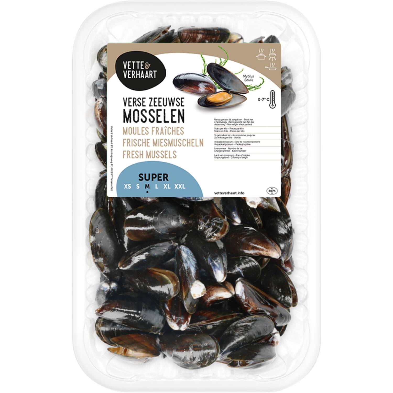 Vette & Verhaart verse Zeeuwse mosselen super 6x2kg