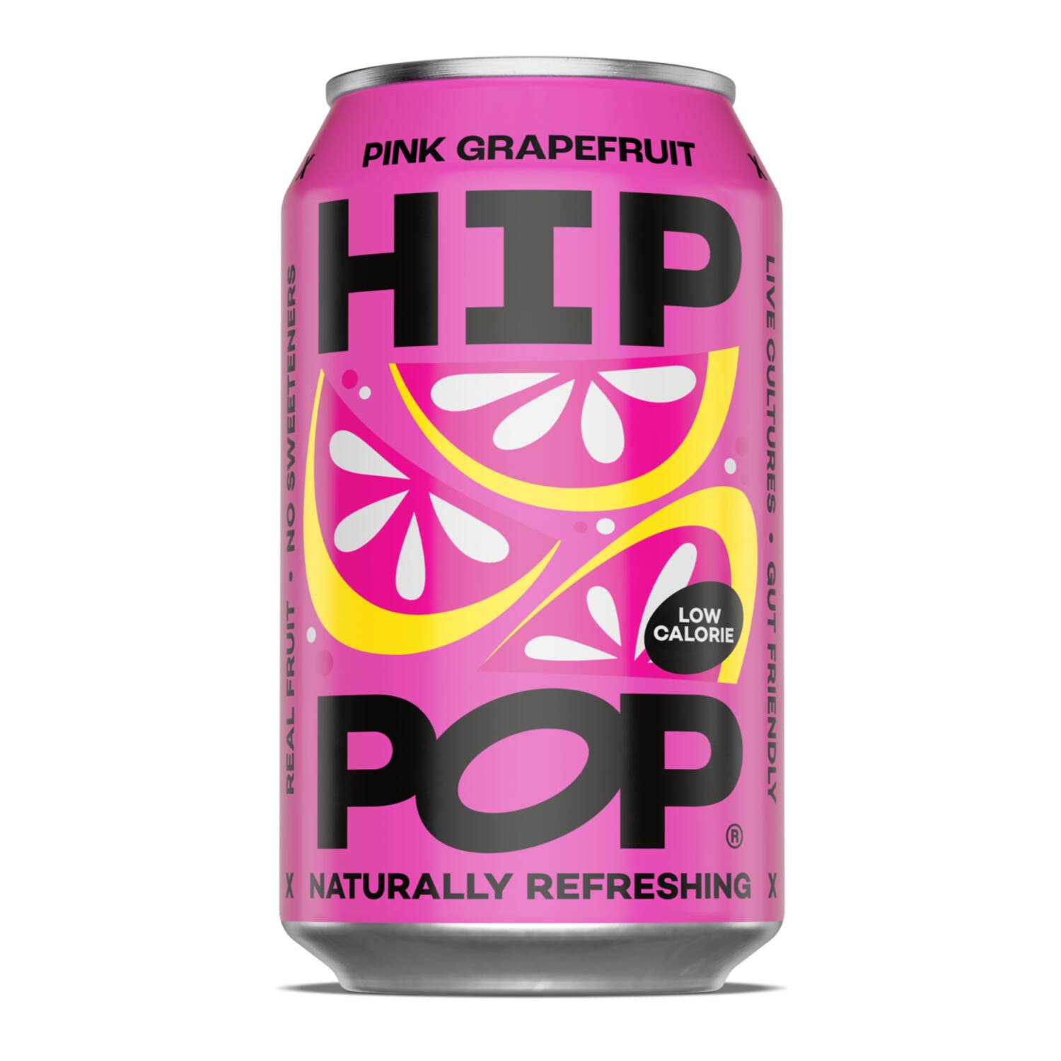 Hip Pop pink grapefruit soda 12x330ml