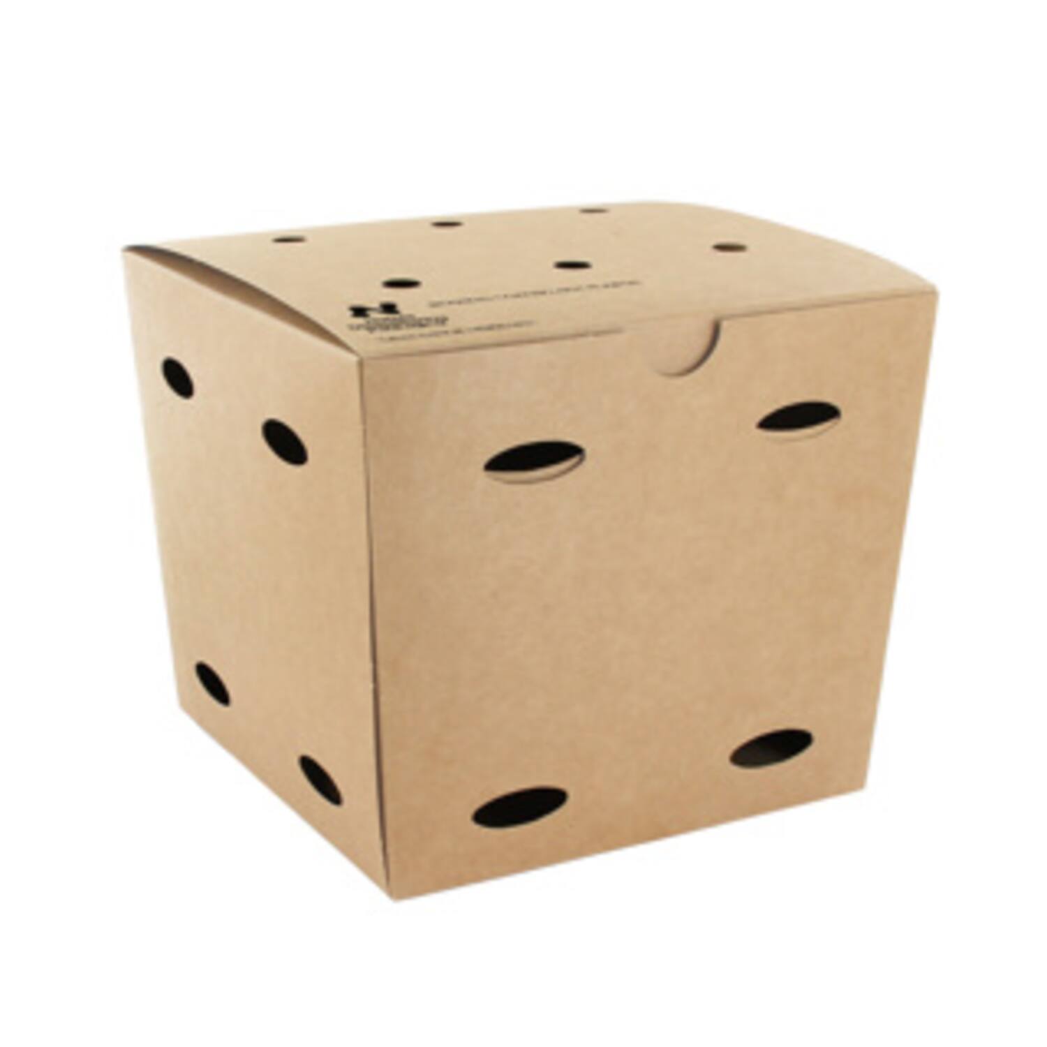 Notpla frietboxen middel karton 10,5x10,5x15cm bruin 2x100st