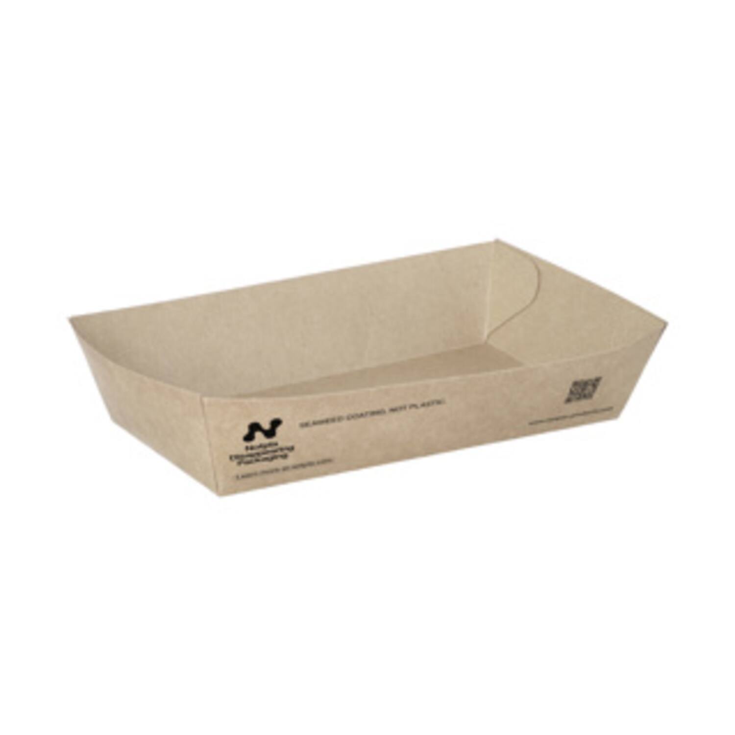 Notpla snackbakjes A14 karton 15,5x8,5x3,8cm bruin 6x90st