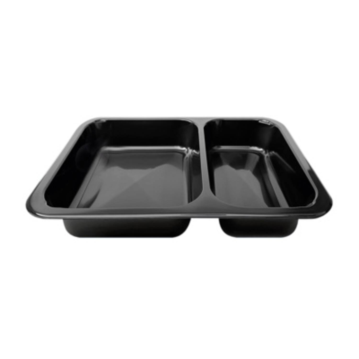 Foodyboxx menuschalen 2-vaks 22,7x17,8x4,9cm zwart 10x50st