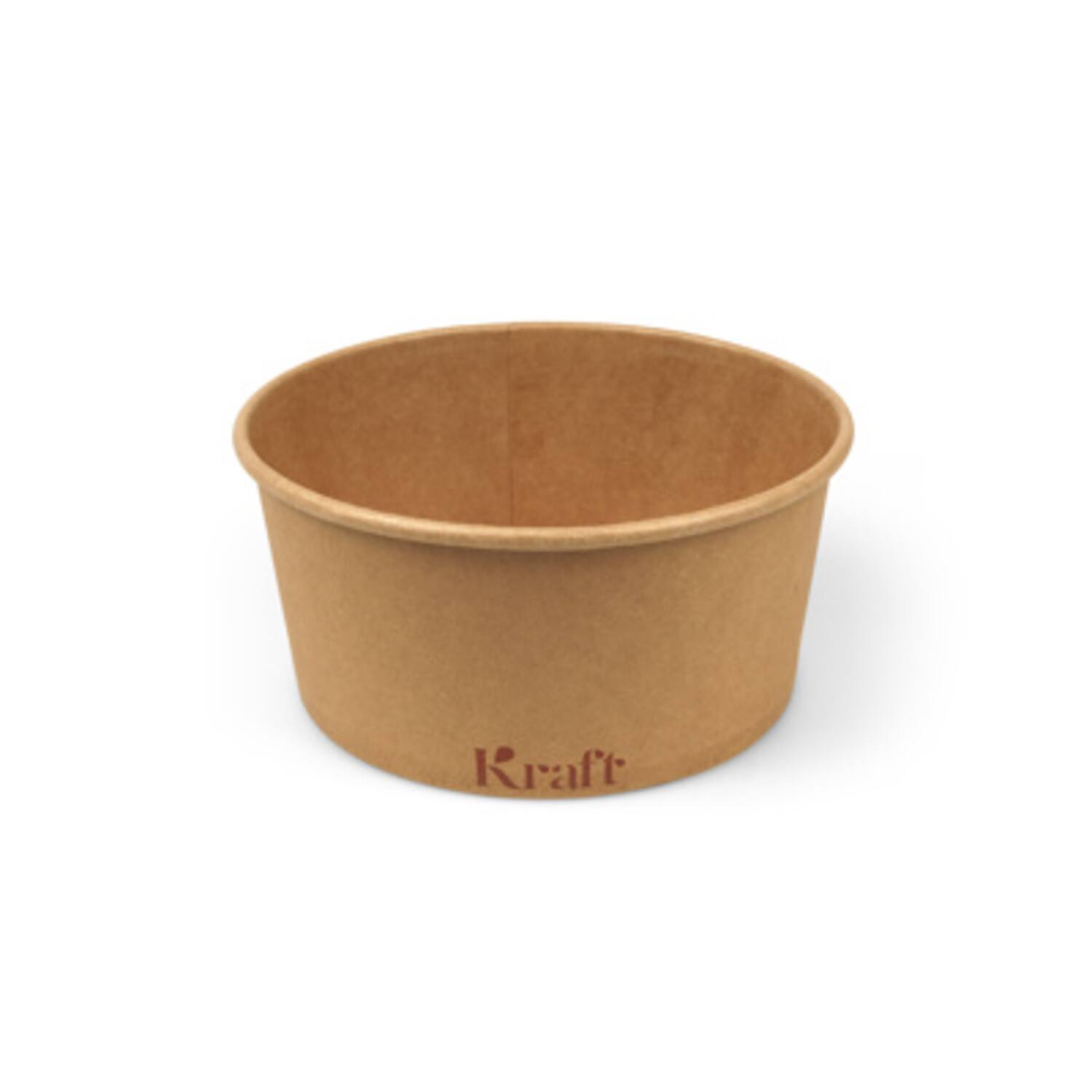 Kraft saladebakken 1500ml karton Ø18,5x7cm bruin 6x50st