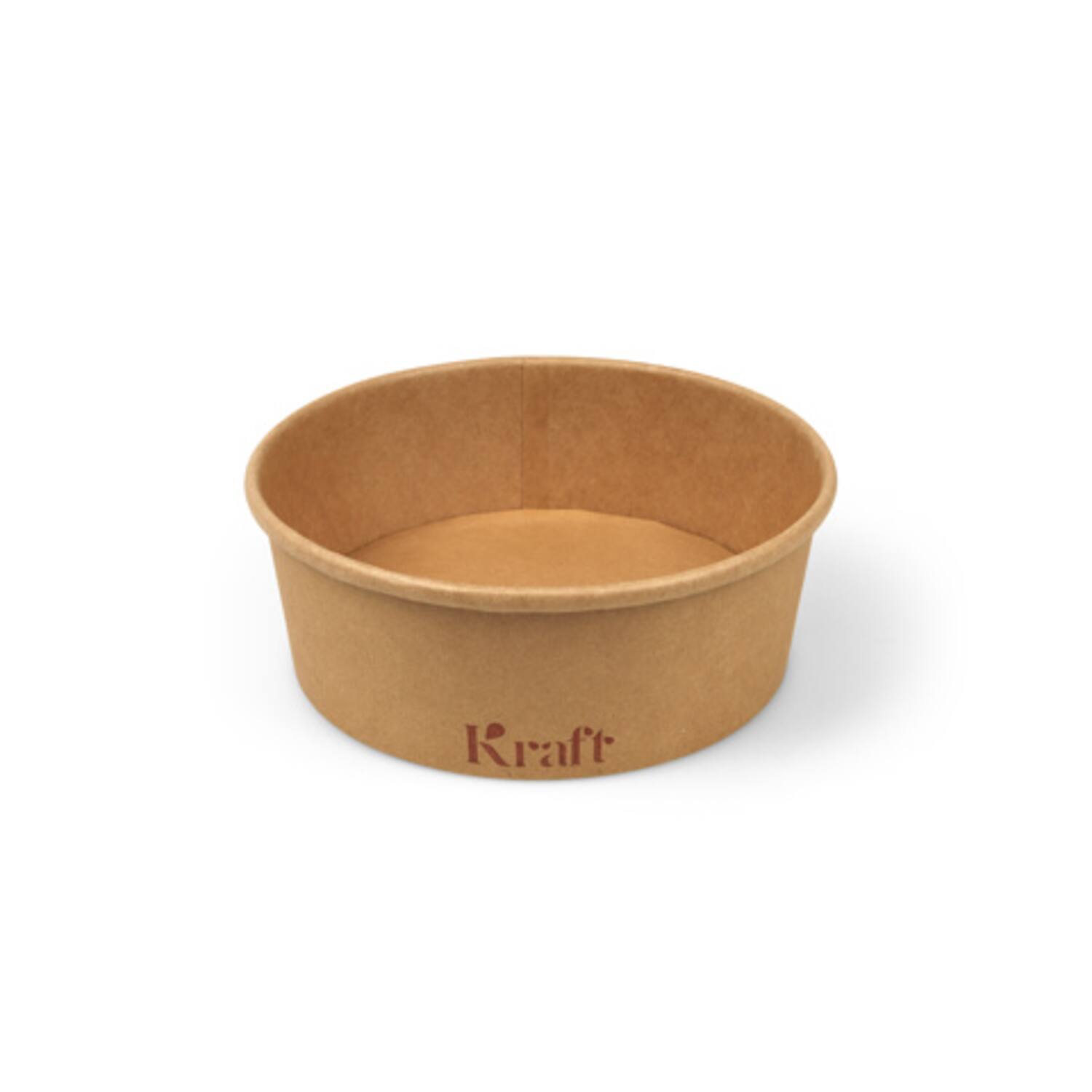 Kraft saladebakken 750ml karton Ø15x6cm bruin 6x50st