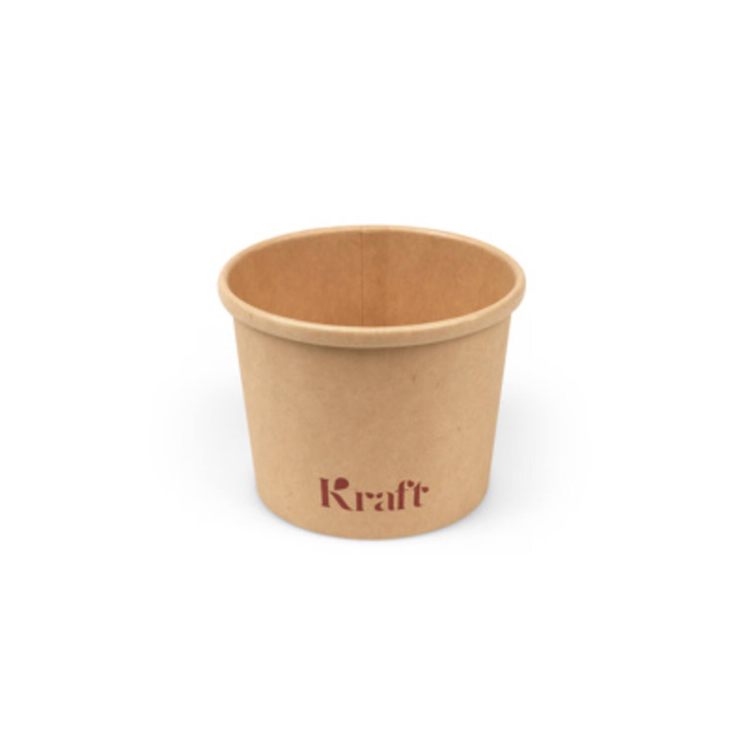 Kraft soepbekers 350ml karton Ø9,8x7,5cm bruin 20x25st