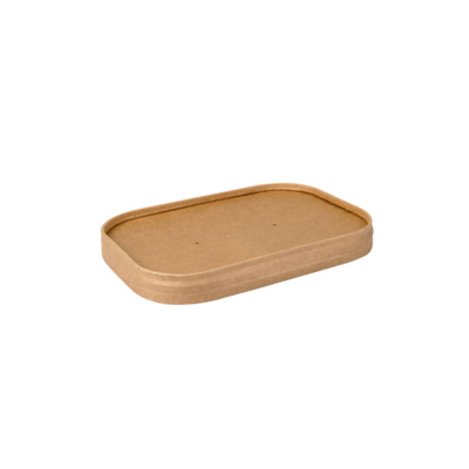 Kraft deksels voor maaltijdbakken 17,3x12,3x2cm 12x25st